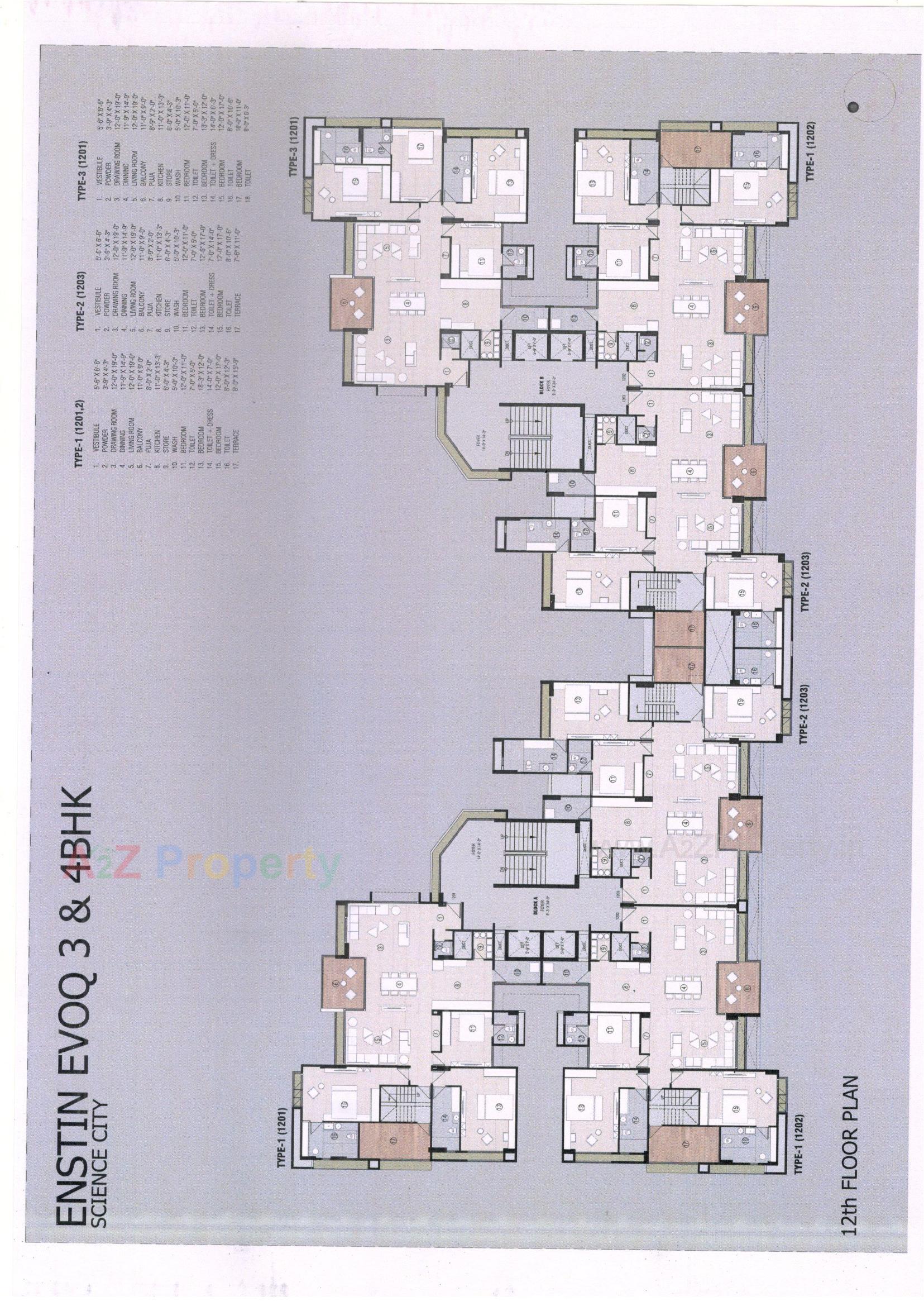 Layout of real estate project Enstin Evoq located at Sola, Ahmedabad, Gujarat