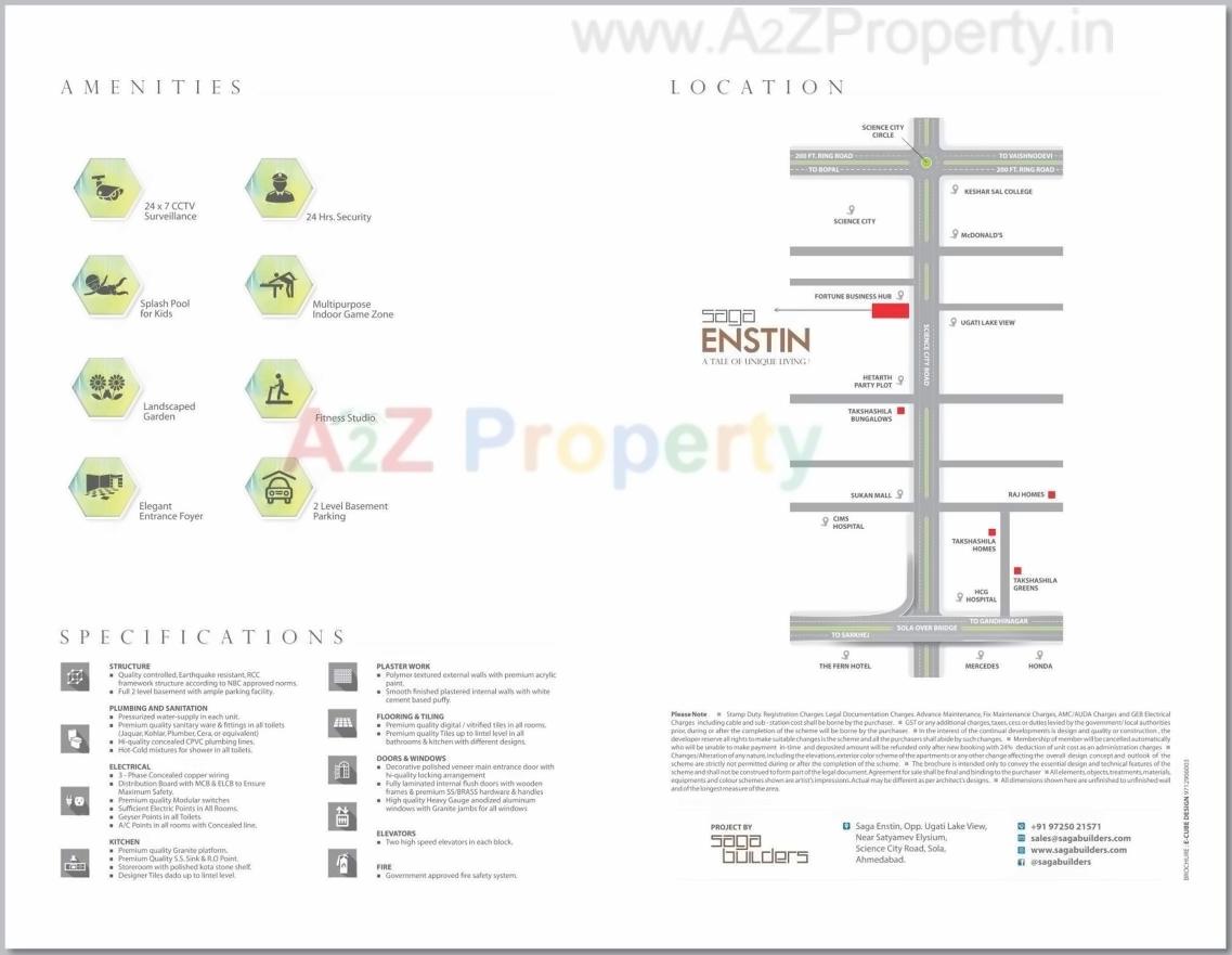  of real estate project Enstin located at Sola, Ahmedabad, Gujarat