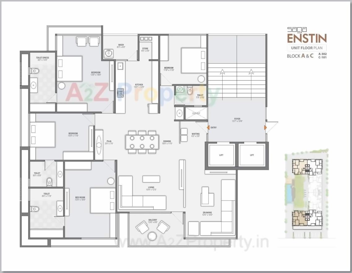 Layout of real estate project Enstin located at Sola, Ahmedabad, Gujarat