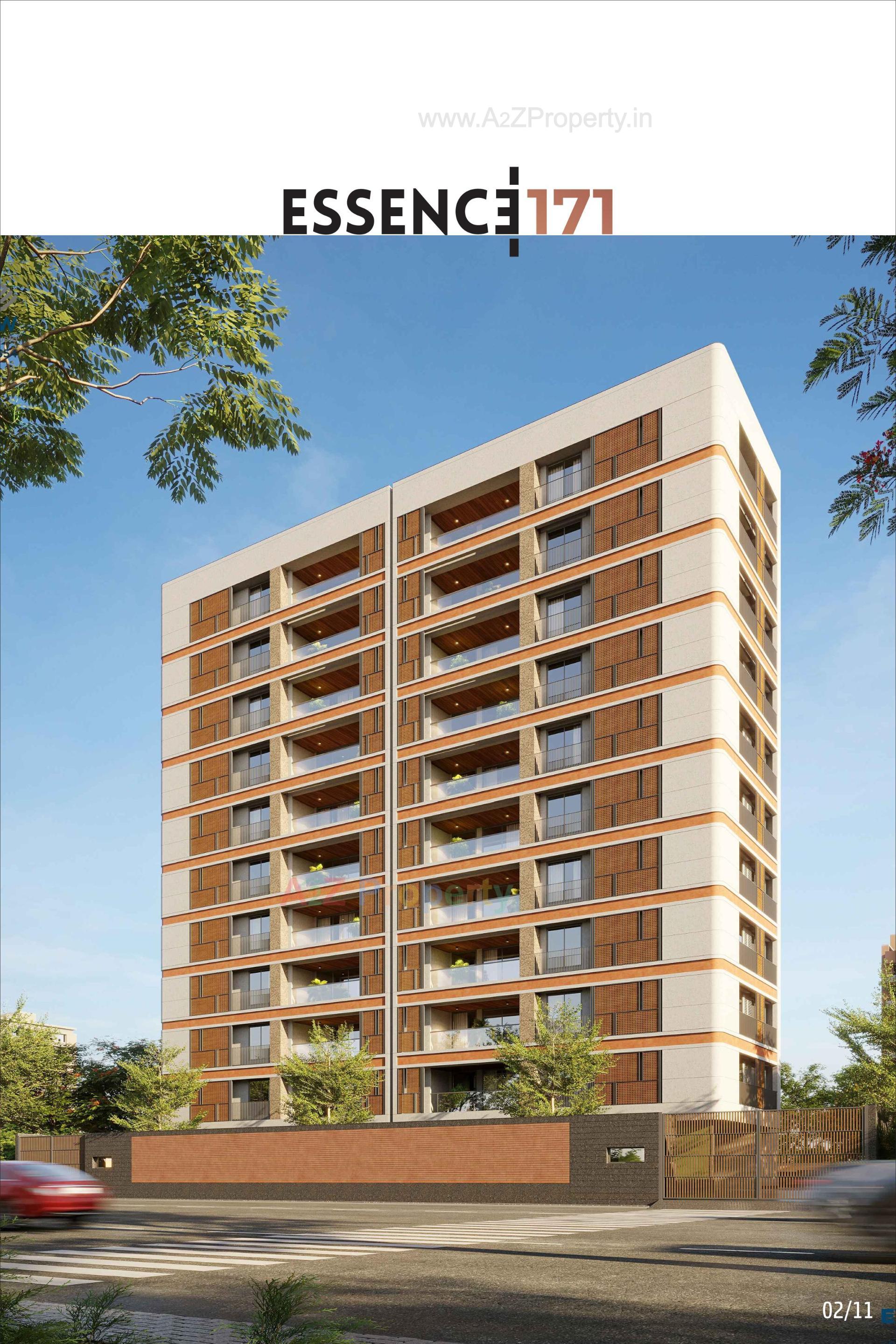 3D Elevation of real estate project Essence located at Jodhpur, Ahmedabad, Gujarat
