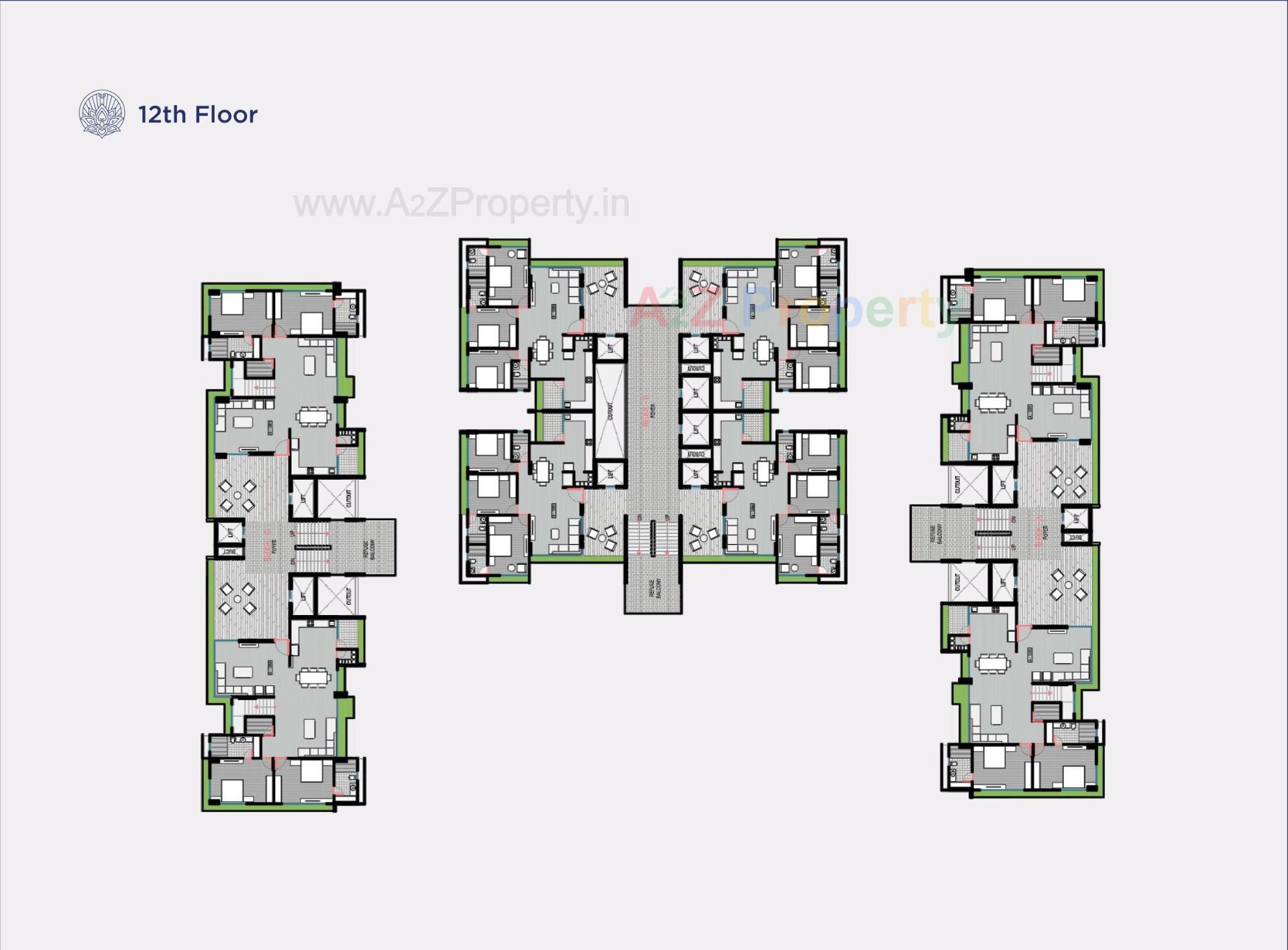 Layout of real estate project Eternity located at Vadaj, Ahmedabad, Gujarat