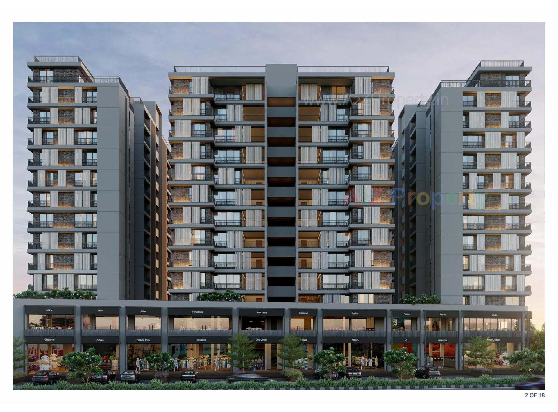 3D Elevation of real estate project Eternity located at Vadaj, Ahmedabad, Gujarat