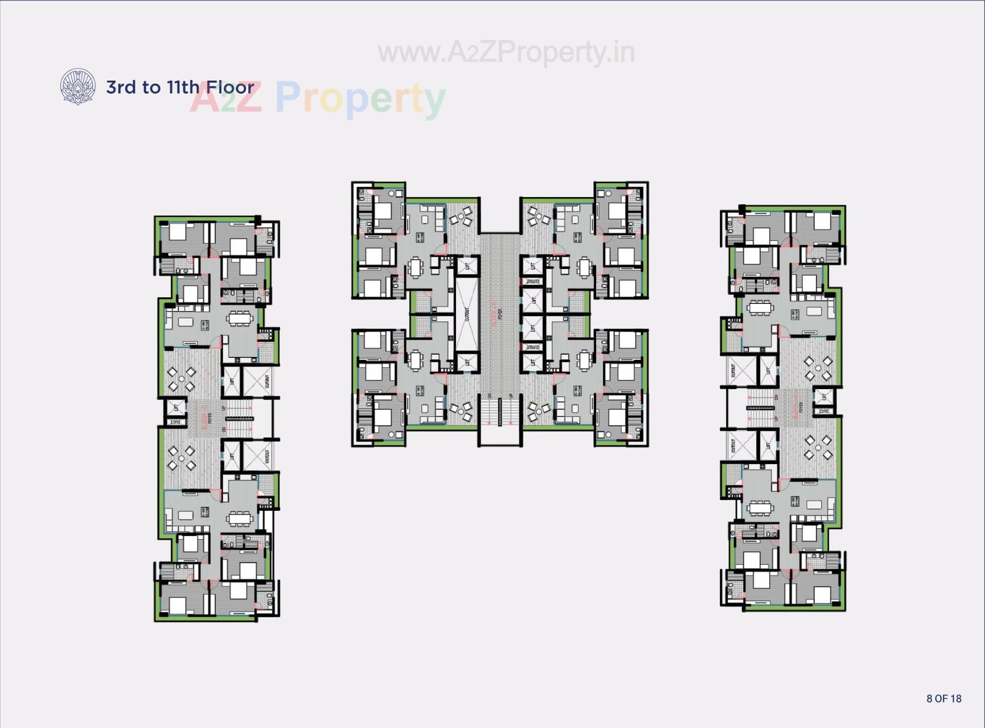 Layout of real estate project Eternity located at Vadaj, Ahmedabad, Gujarat