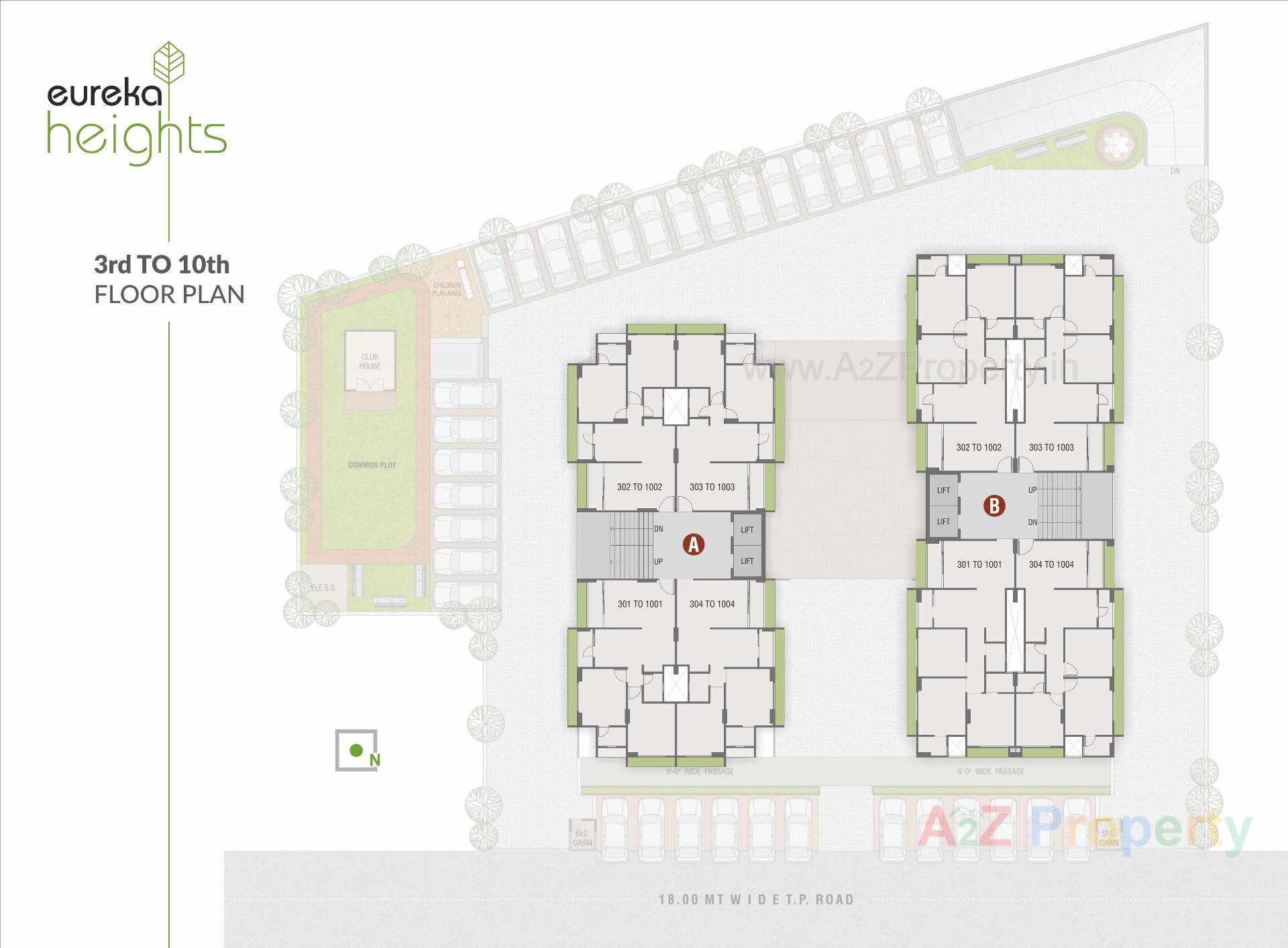 Layout of real estate project Eureka Heights located at Wadaj, Ahmedabad, Gujarat