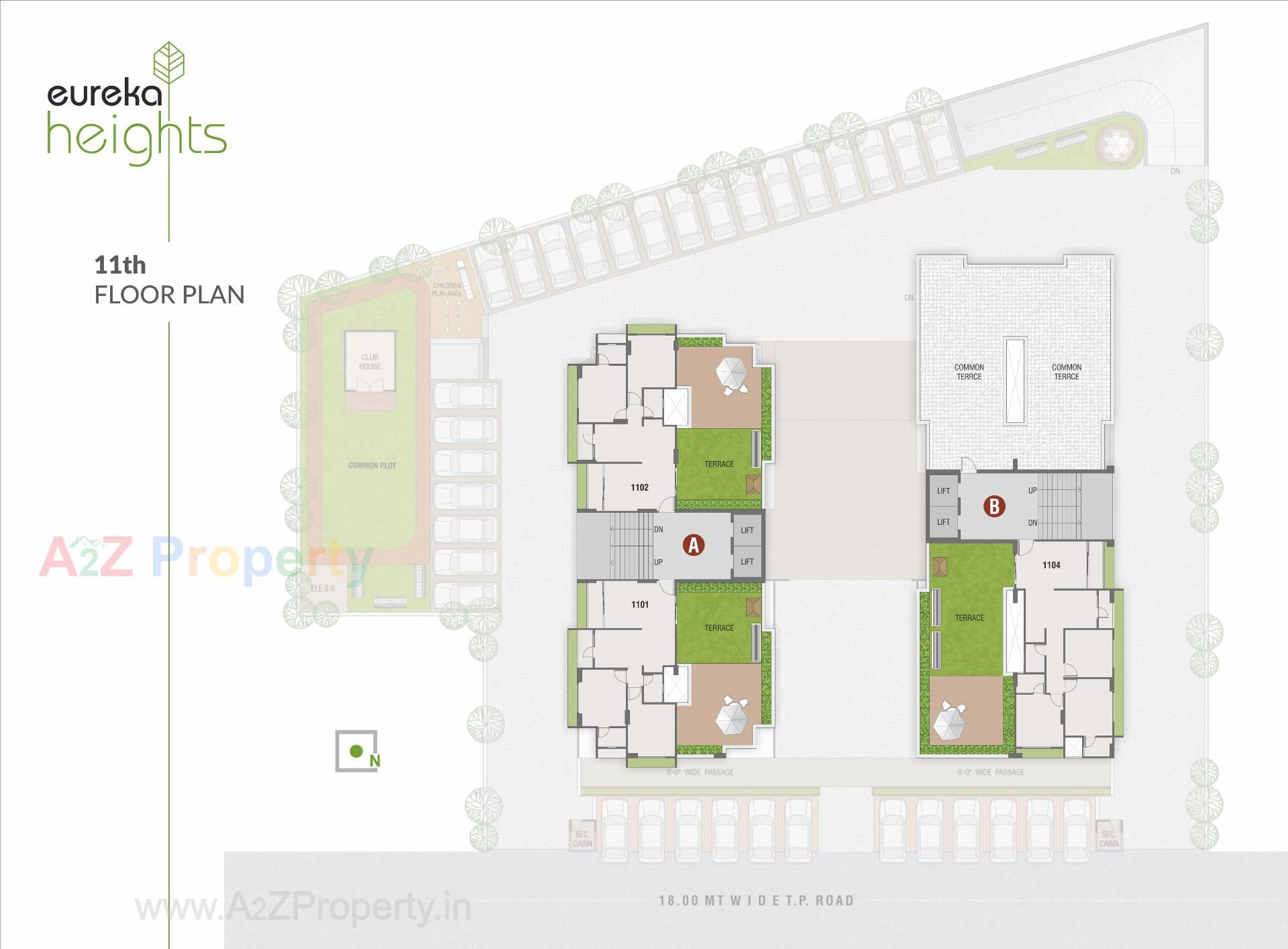 Layout of real estate project Eureka Heights located at Wadaj, Ahmedabad, Gujarat