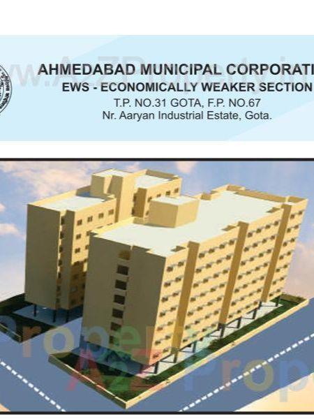 3D Elevation of real estate project Ews located at Makarba, Ahmedabad, Gujarat