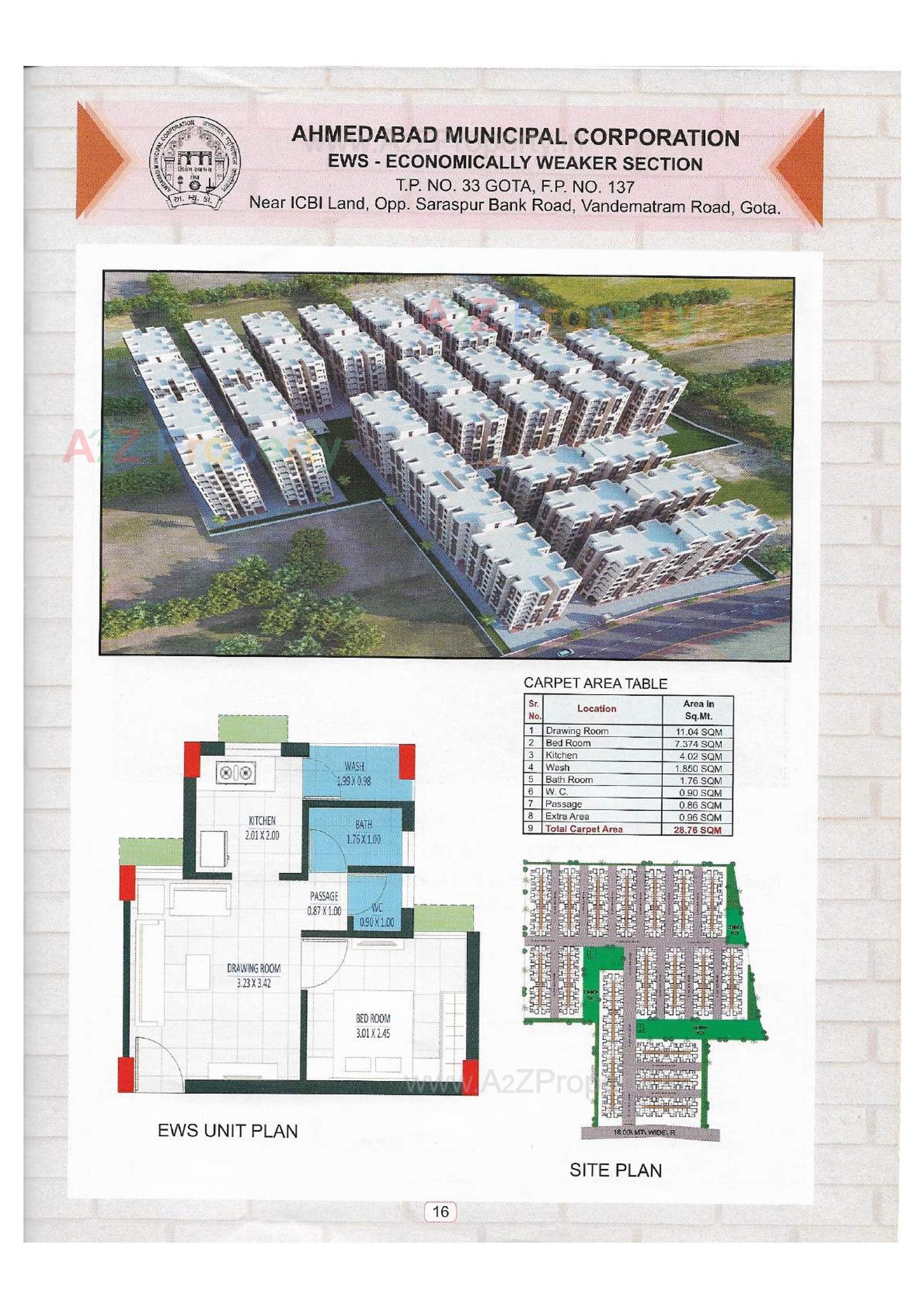Layout of real estate project Ews located at Asalali, Ahmedabad, Gujarat