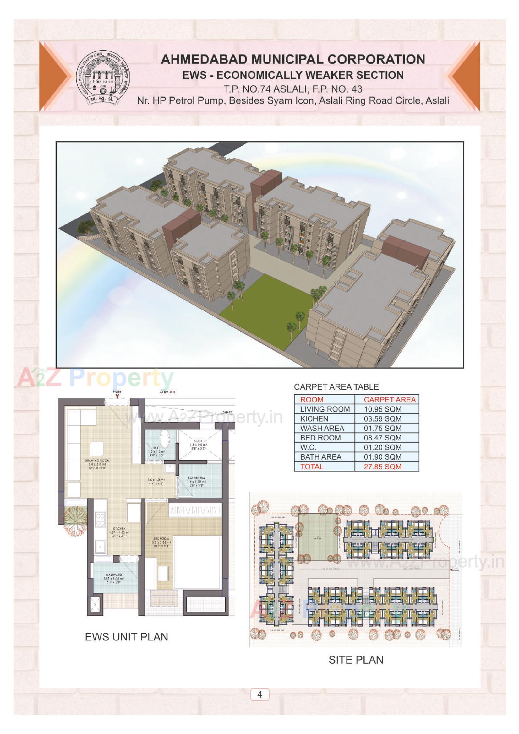 Layout of real estate project Ews located at Asalali, Ahmedabad, Gujarat