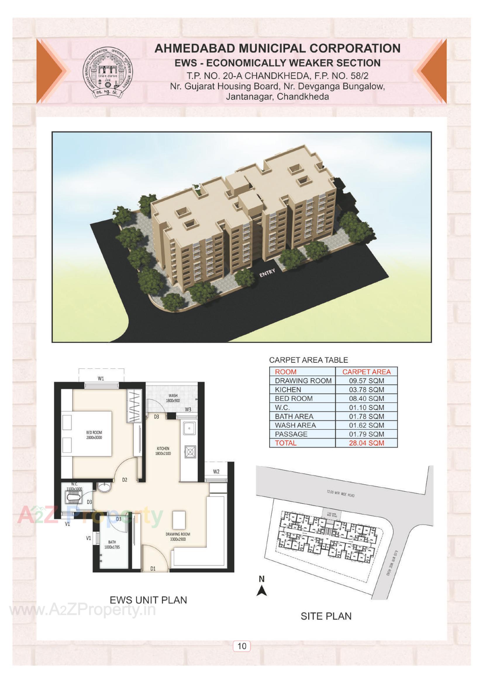 Layout of real estate project Ews located at Chandkheda, Ahmedabad, Gujarat