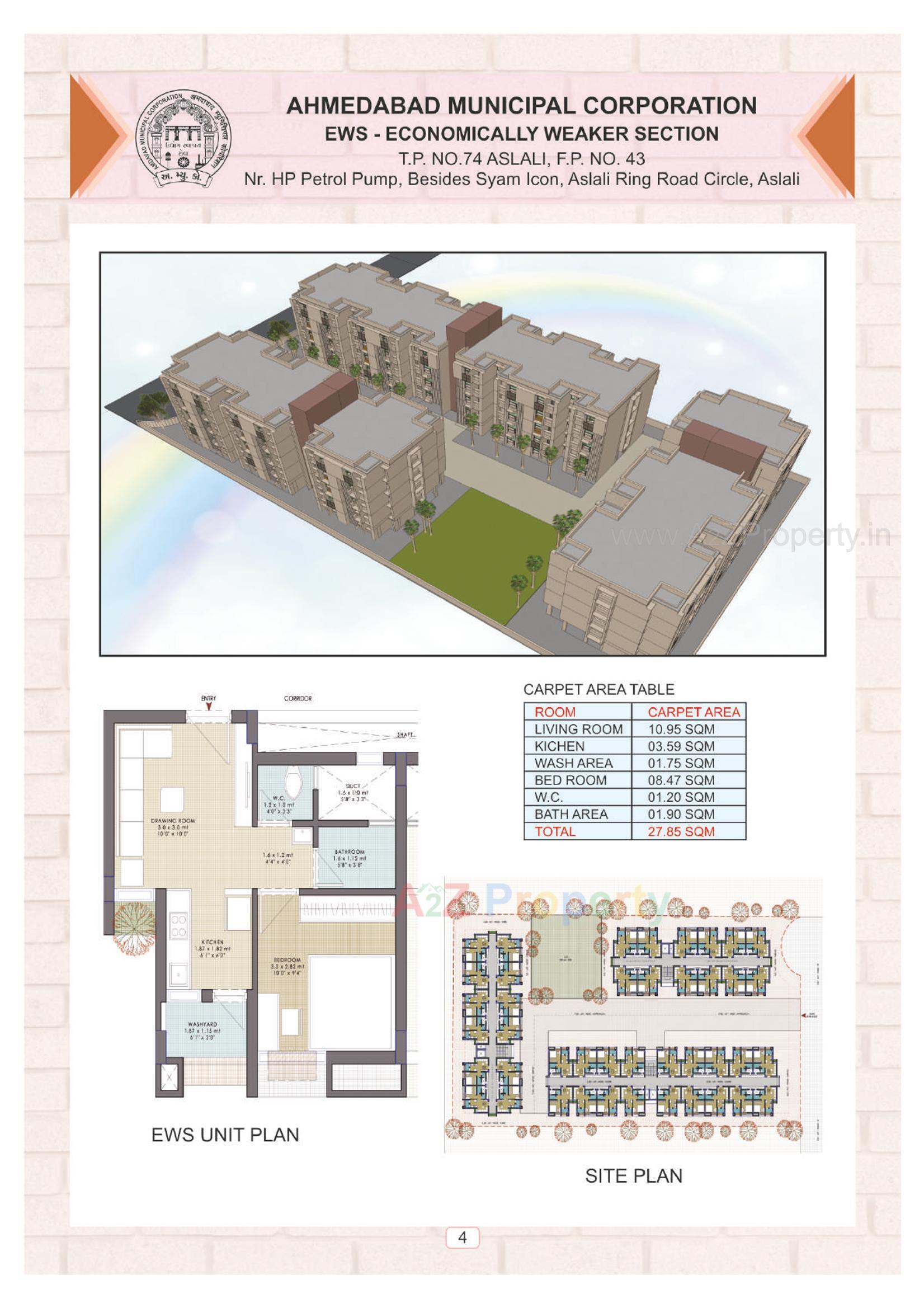 Layout of real estate project Ews located at Chandkheda, Ahmedabad, Gujarat