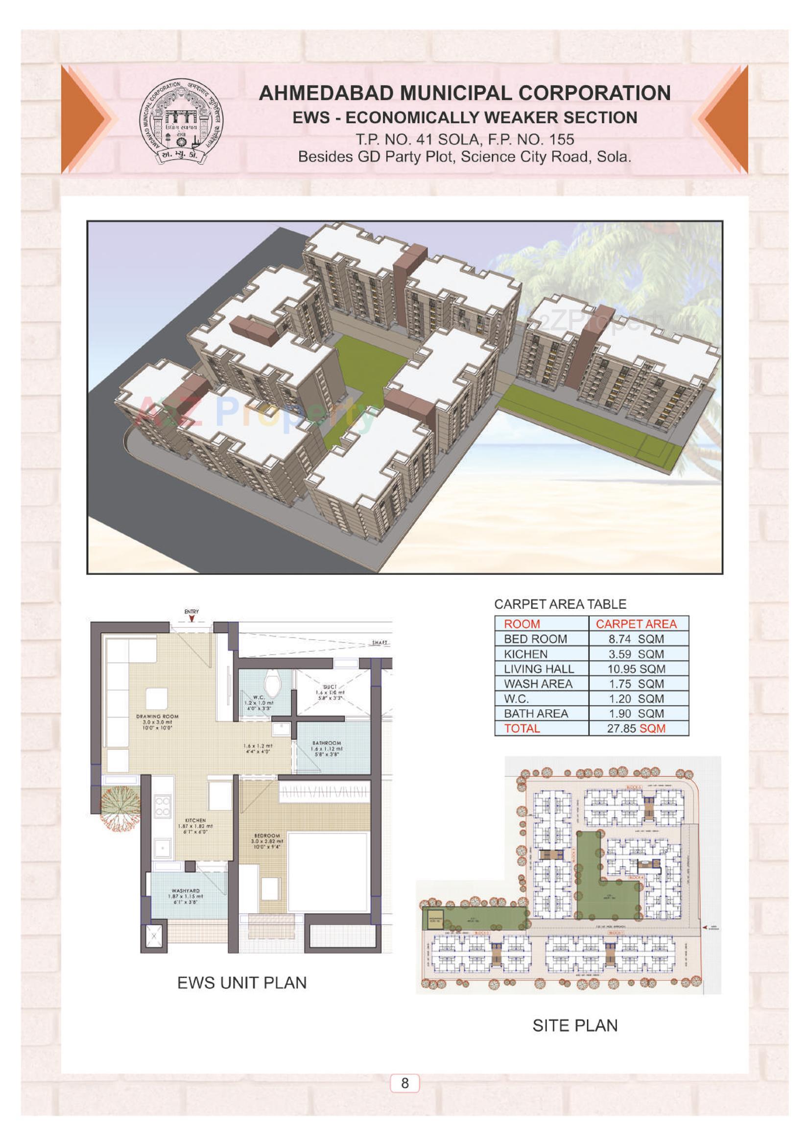 Layout of real estate project Ews located at Chandkheda, Ahmedabad, Gujarat