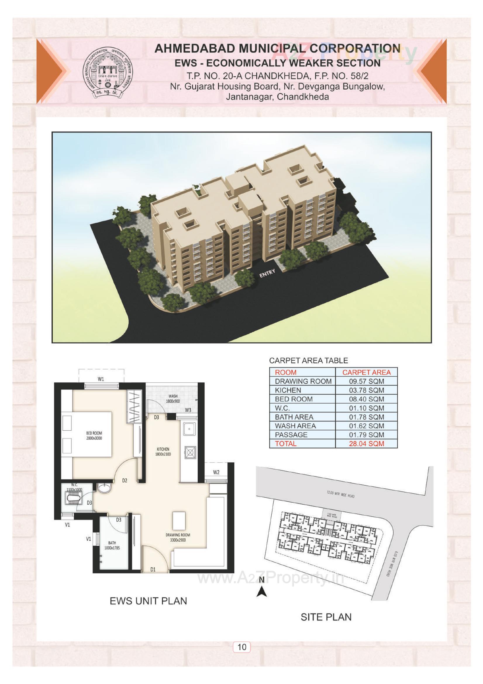 Layout of real estate project Ews located at Gota, Ahmedabad, Gujarat