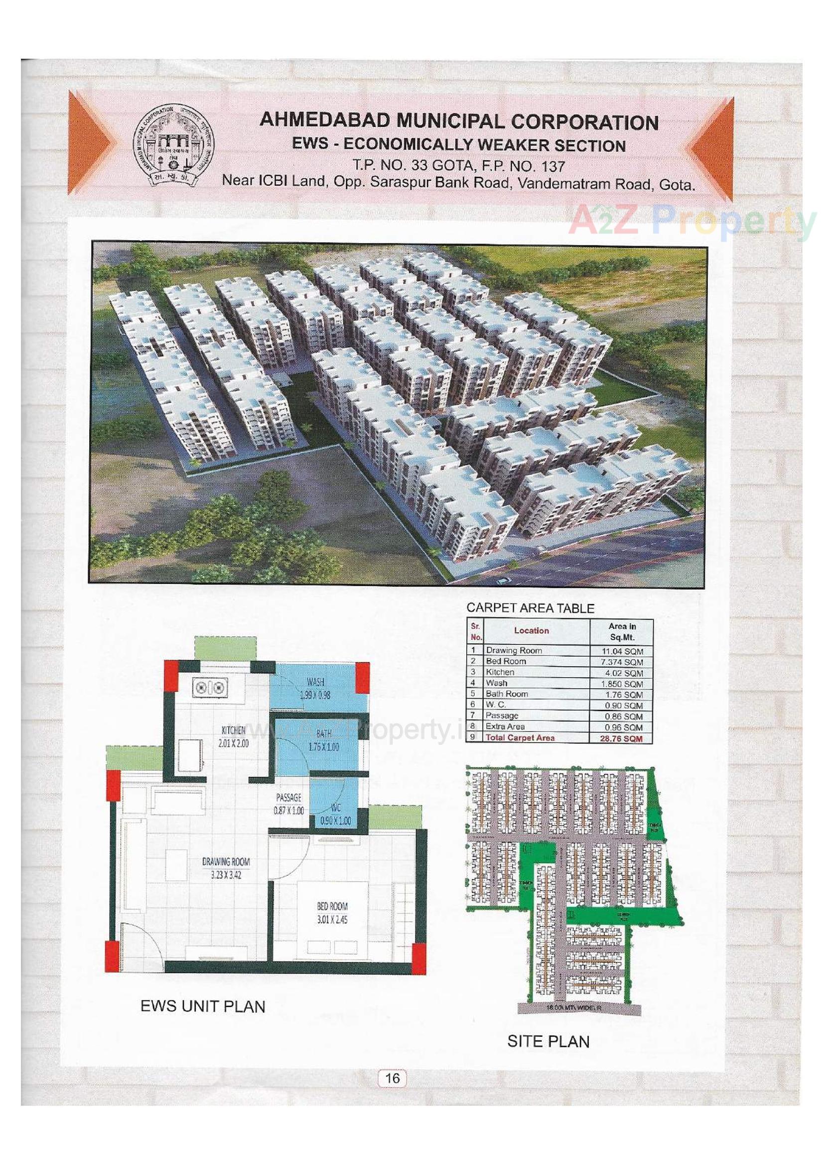 Layout of real estate project Ews located at Gota, Ahmedabad, Gujarat