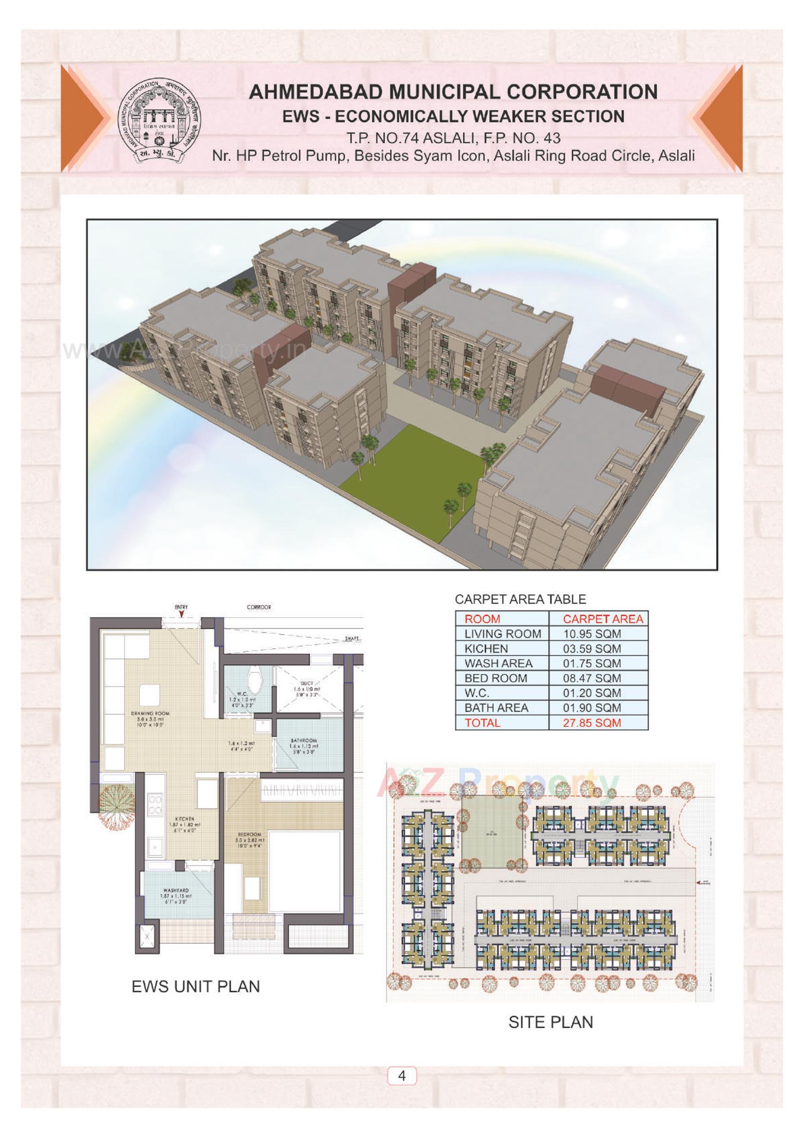 Layout of real estate project Ews located at Gota, Ahmedabad, Gujarat