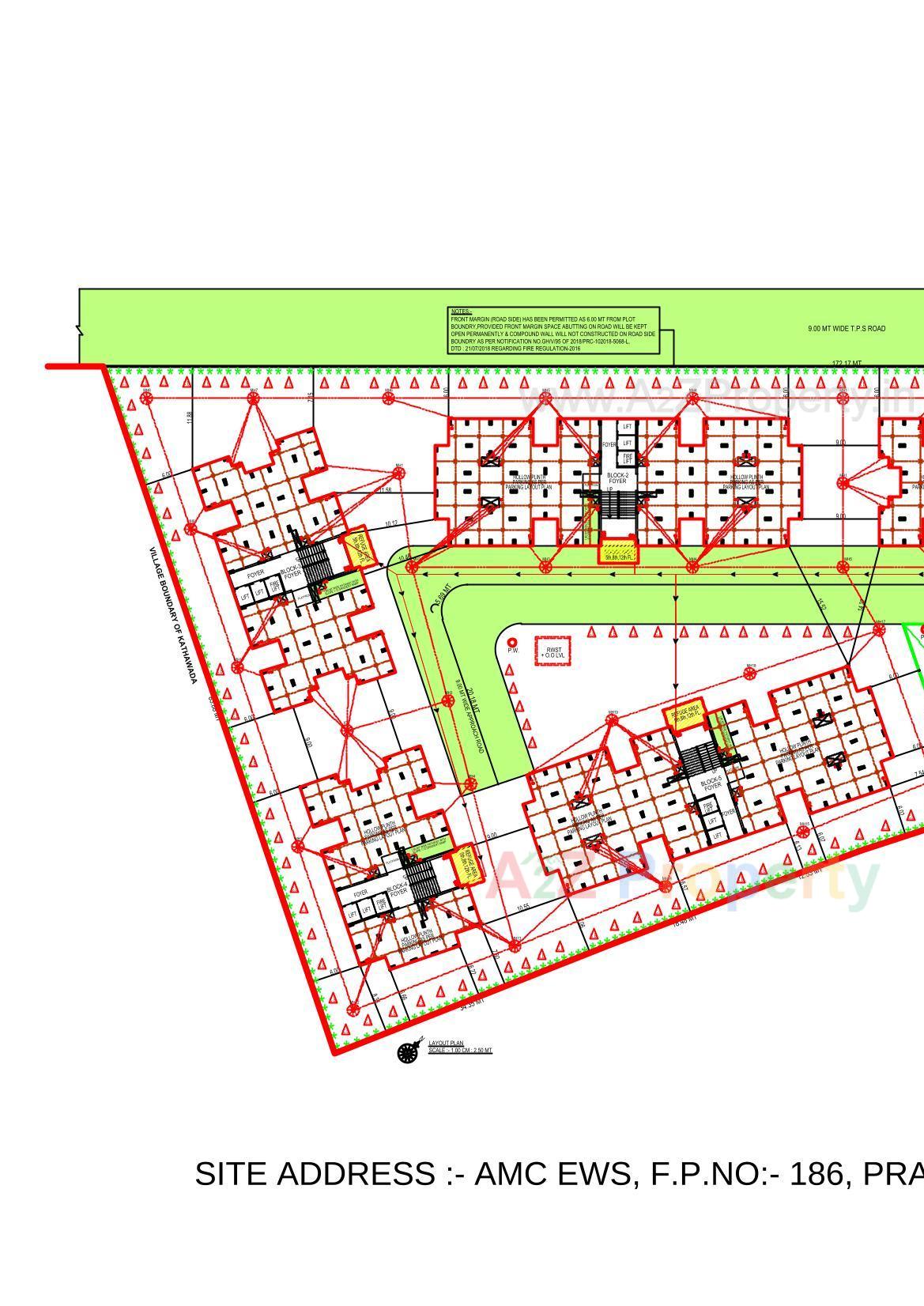 Layout of real estate project Ews located at Nikol, Ahmedabad, Gujarat
