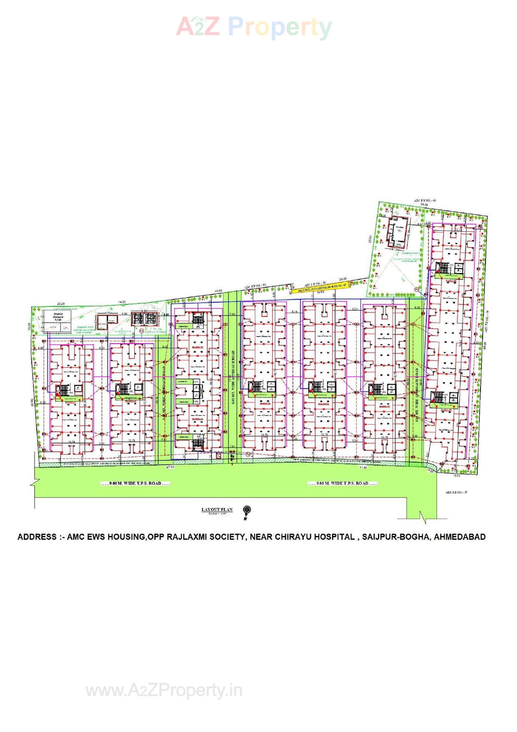 Layout of real estate project Ews located at Sahijpurbogha, Ahmedabad, Gujarat