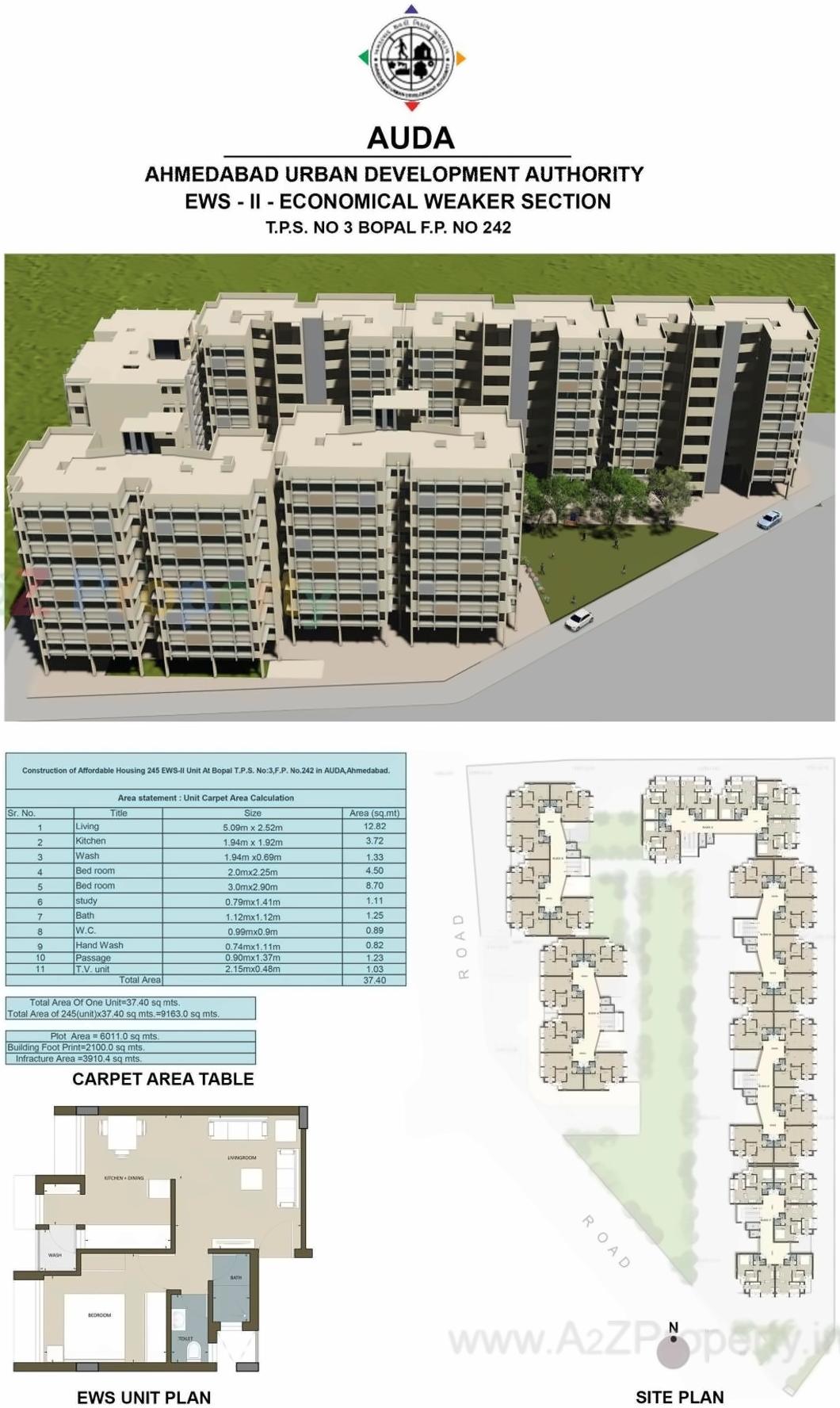 Layout of real estate project Ews   Bopal located at Bopal, Ahmedabad, Gujarat