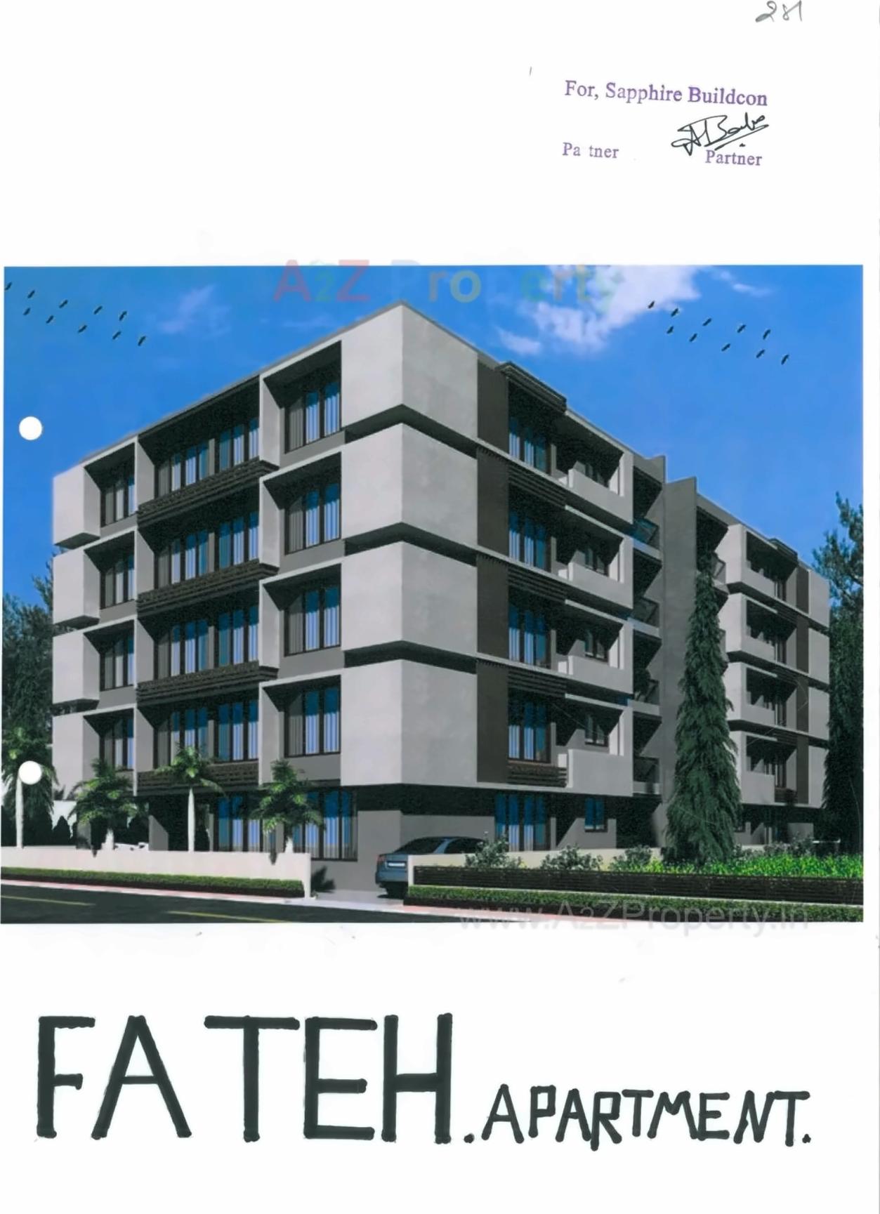 3D Elevation of real estate project Fateh Apartment located at Paldi, Ahmedabad, Gujarat