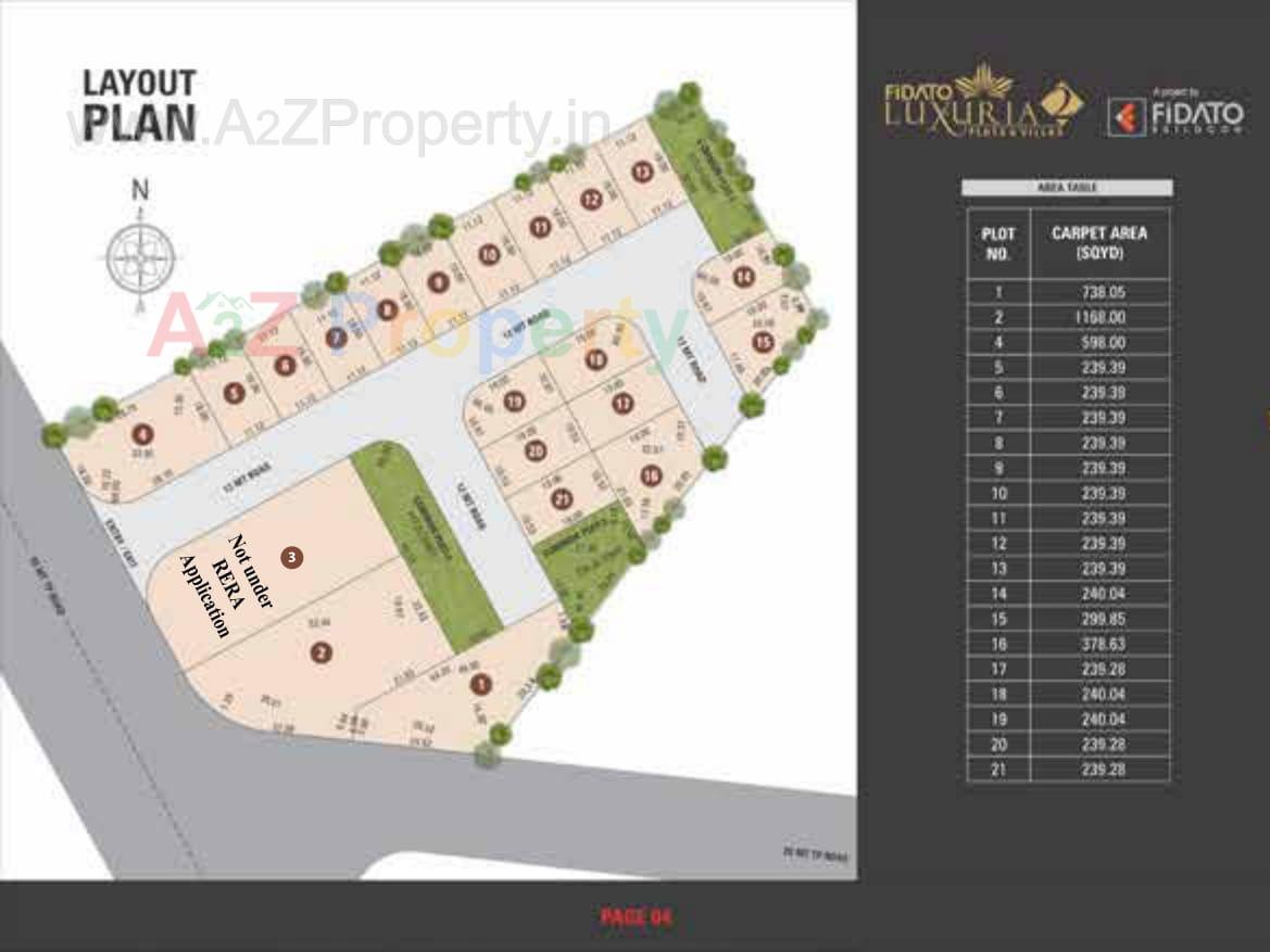 Layout of real estate project Fidato Luxuria located at Dholera, Ahmedabad, Gujarat