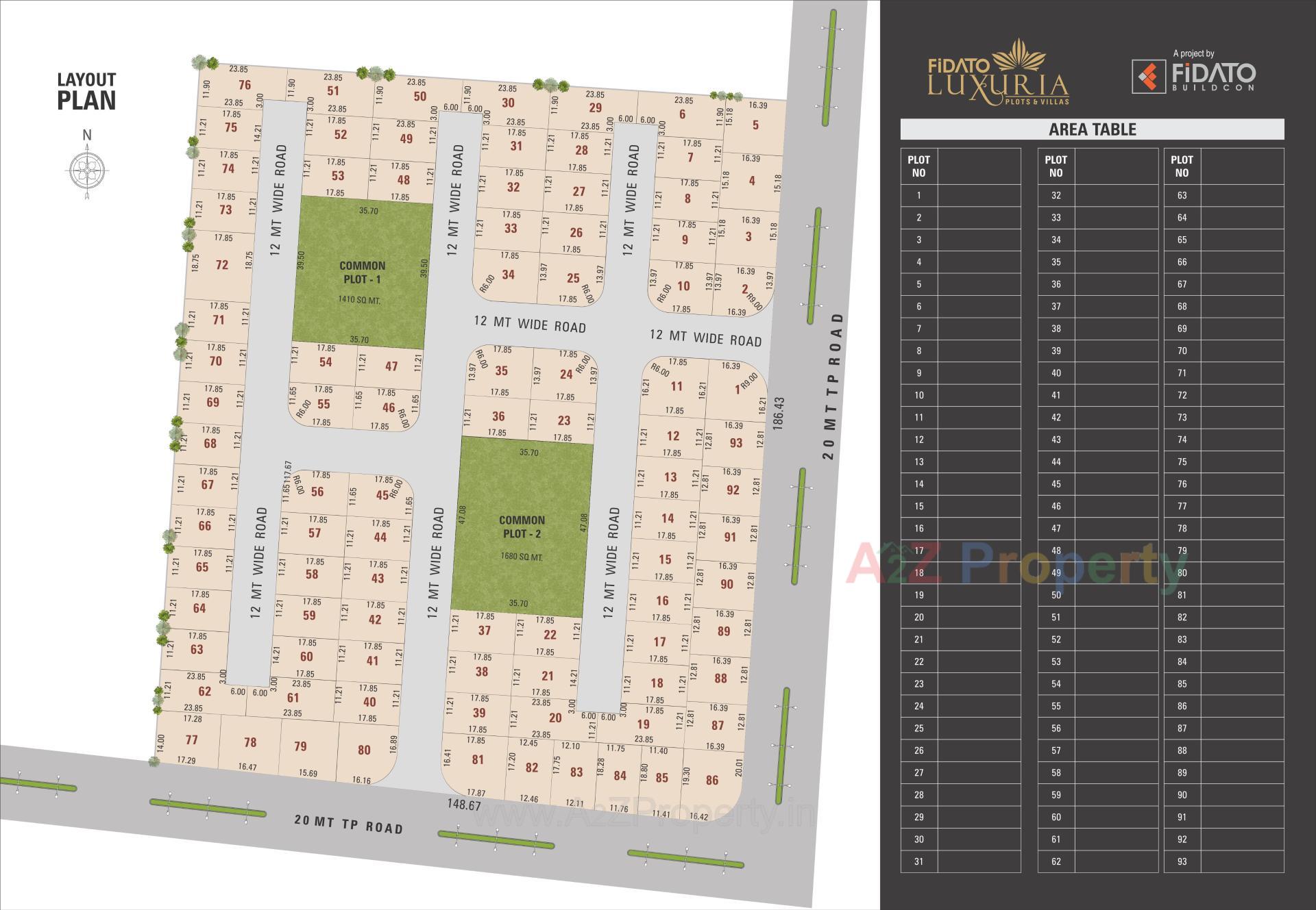 Layout of real estate project Fidato Luxuria located at Ahmedabad, Ahmedabad, Gujarat