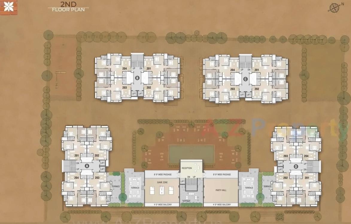 Layout of real estate project Flora Iris located at Ghuma, Ahmedabad, Gujarat