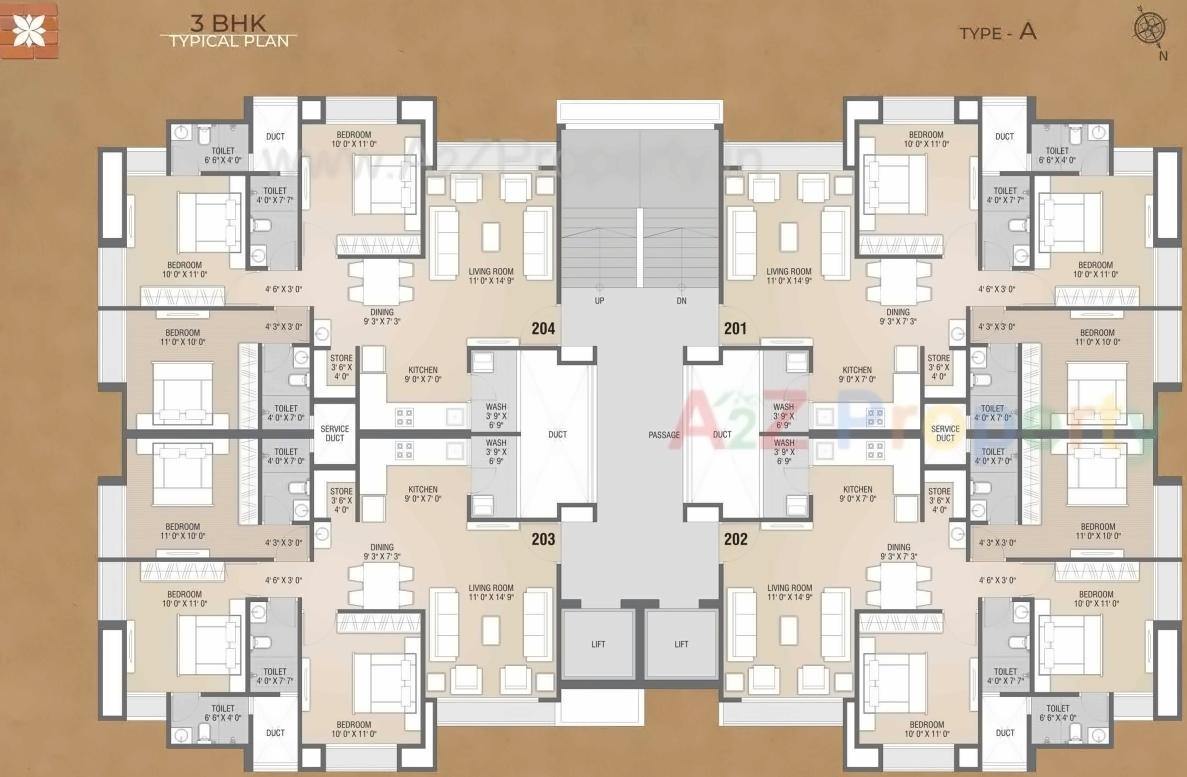 Layout of real estate project Flora Iris located at Ghuma, Ahmedabad, Gujarat