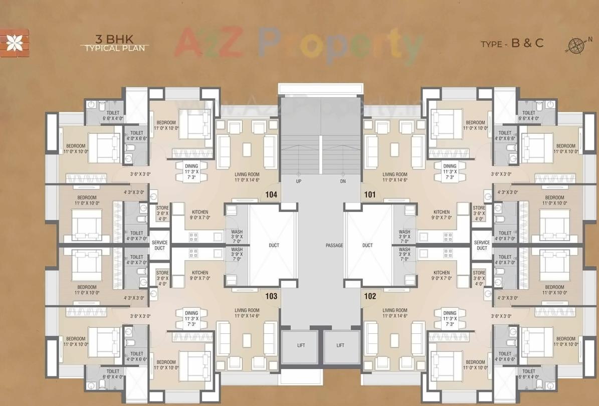 Layout of real estate project Flora Iris located at Ghuma, Ahmedabad, Gujarat