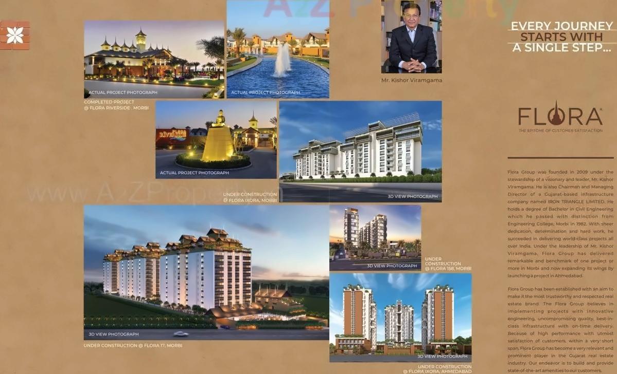 3D Elevation of real estate project Flora Iris located at Ghuma, Ahmedabad, Gujarat