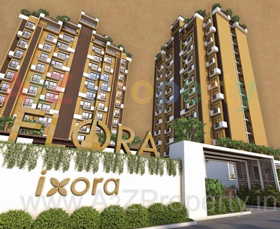 3D Elevation of real estate project Flora Ixora located at Ghuma, Ahmedabad, Gujarat