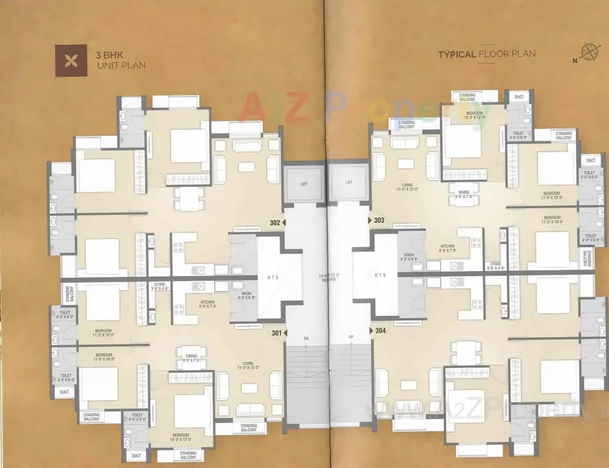 Layout of real estate project Flora Ixora located at Ghuma, Ahmedabad, Gujarat
