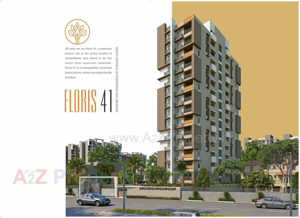 3D Elevation of real estate project Floris located at Jodhpur, Ahmedabad, Gujarat