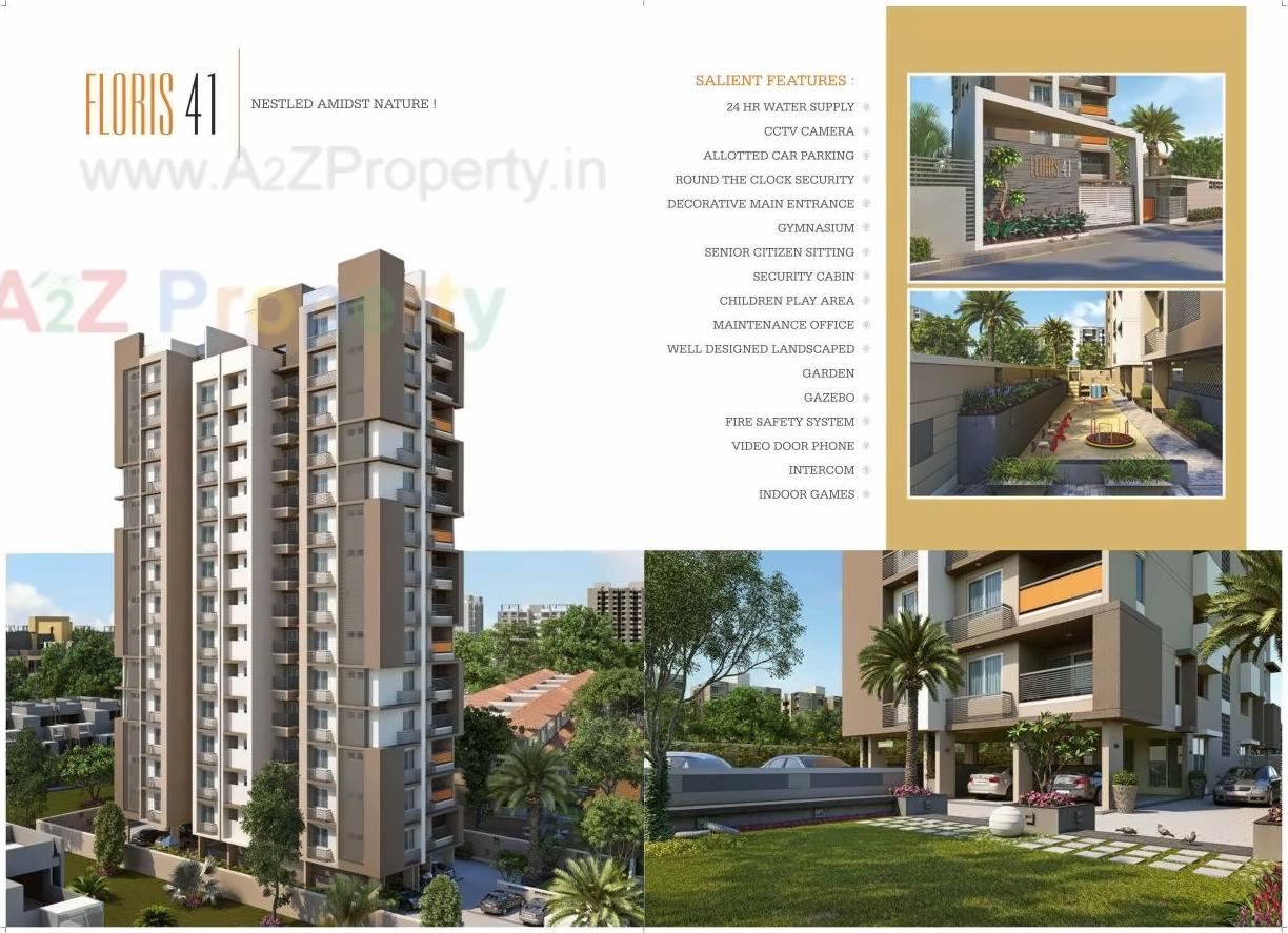 3D Elevation of real estate project Floris located at Jodhpur, Ahmedabad, Gujarat