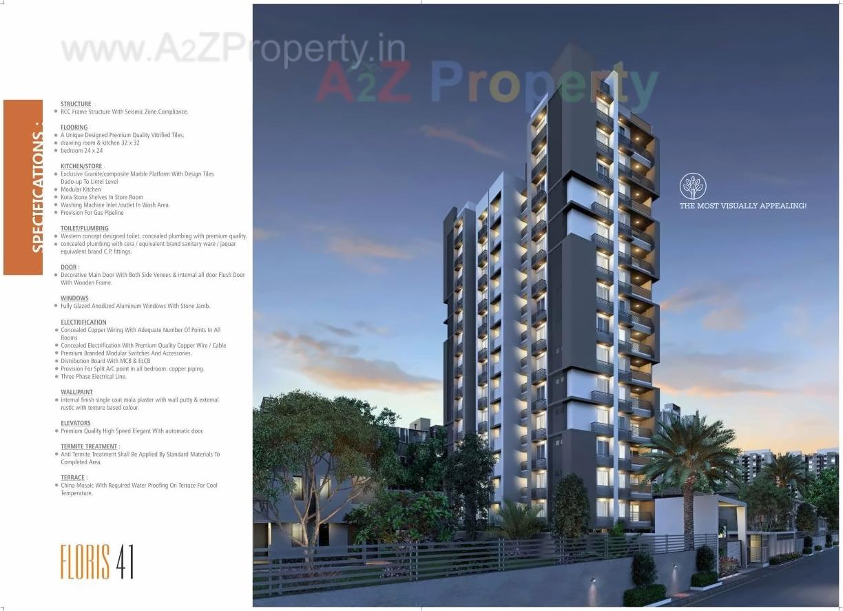 3D Elevation of real estate project Floris located at Jodhpur, Ahmedabad, Gujarat