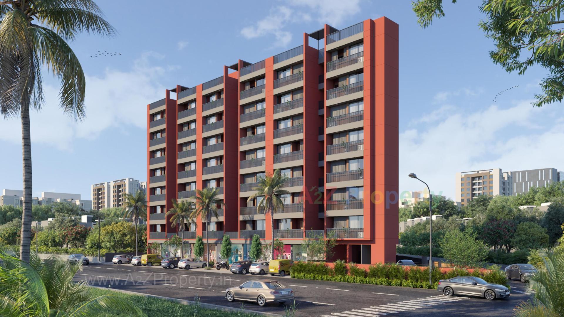 3D Elevation of real estate project Florra Parisar located at Vatva, Ahmedabad, Gujarat