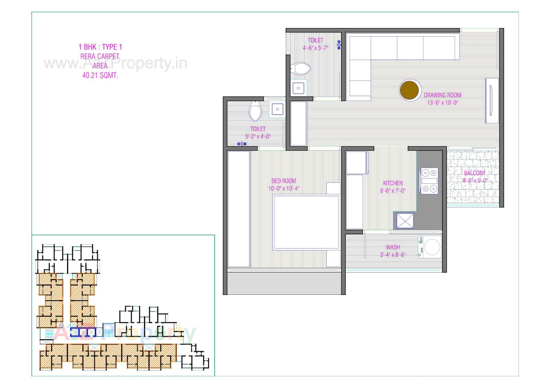 Layout of real estate project Florra Parisar located at Vatva, Ahmedabad, Gujarat