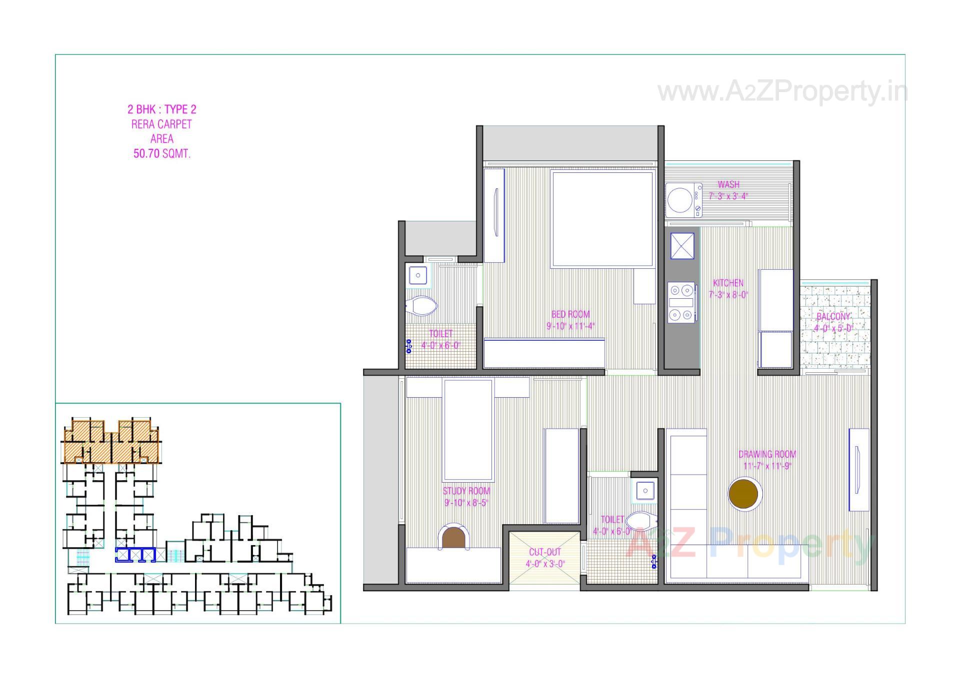 Layout of real estate project Florra Parisar located at Vatva, Ahmedabad, Gujarat