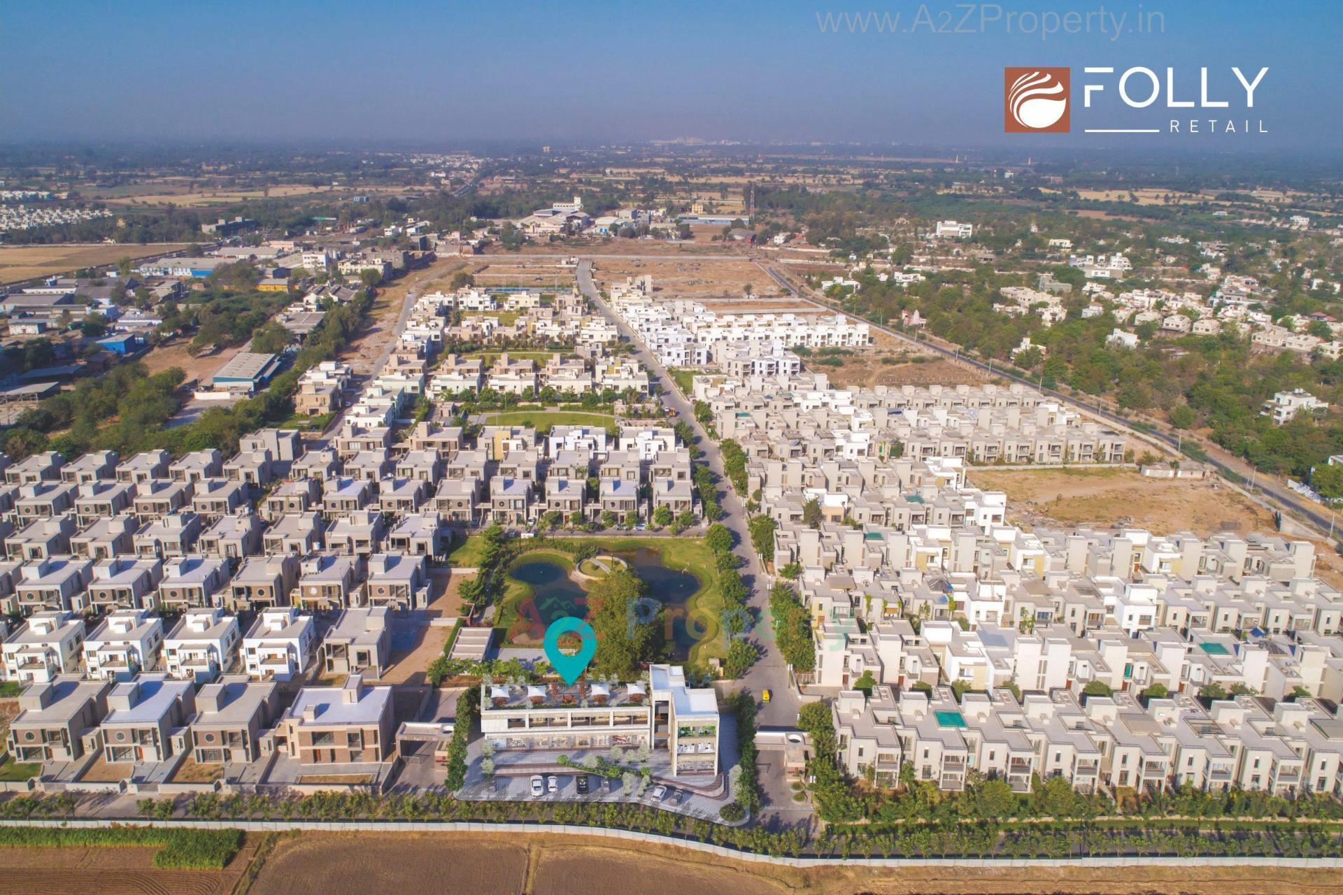 3D Elevation of real estate project Folly Retail located at Sanathal, Ahmedabad, Gujarat