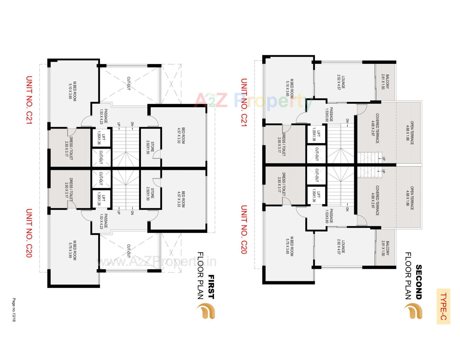 Layout of real estate project Forever Young Bungalows located at Ognaj, Ahmedabad, Gujarat