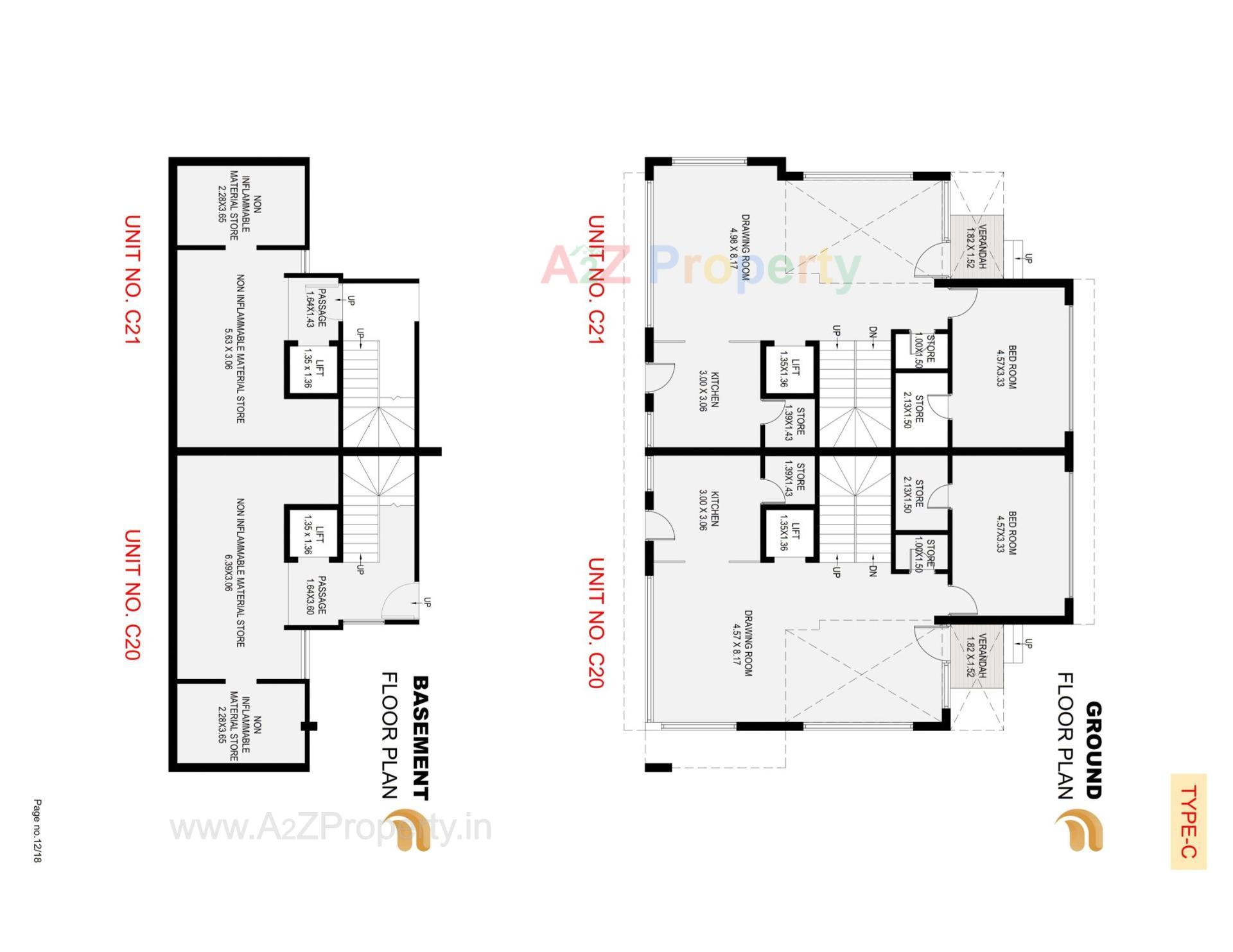 Layout of real estate project Forever Young Bungalows located at Ognaj, Ahmedabad, Gujarat