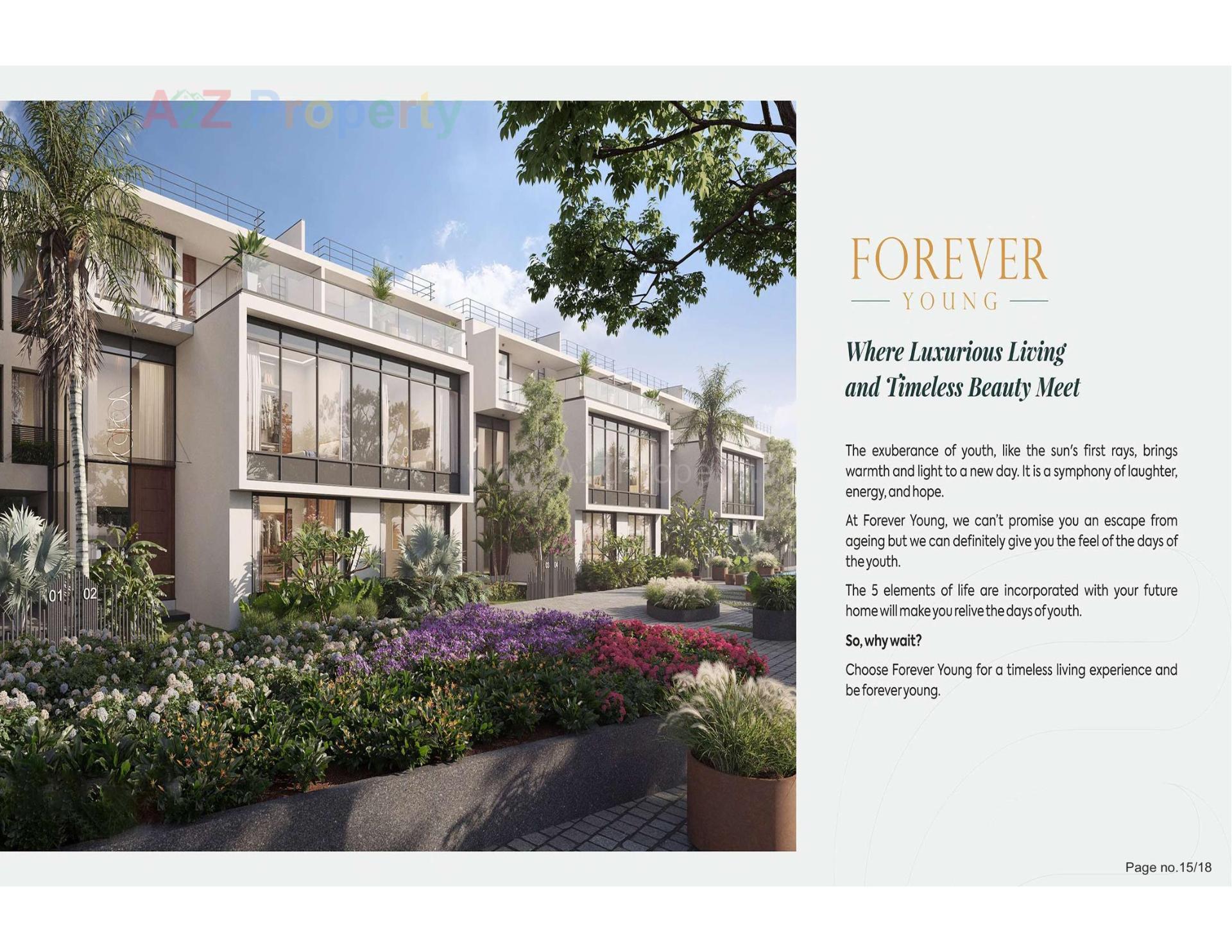 3D Elevation of real estate project Forever Young Bungalows located at Ognaj, Ahmedabad, Gujarat