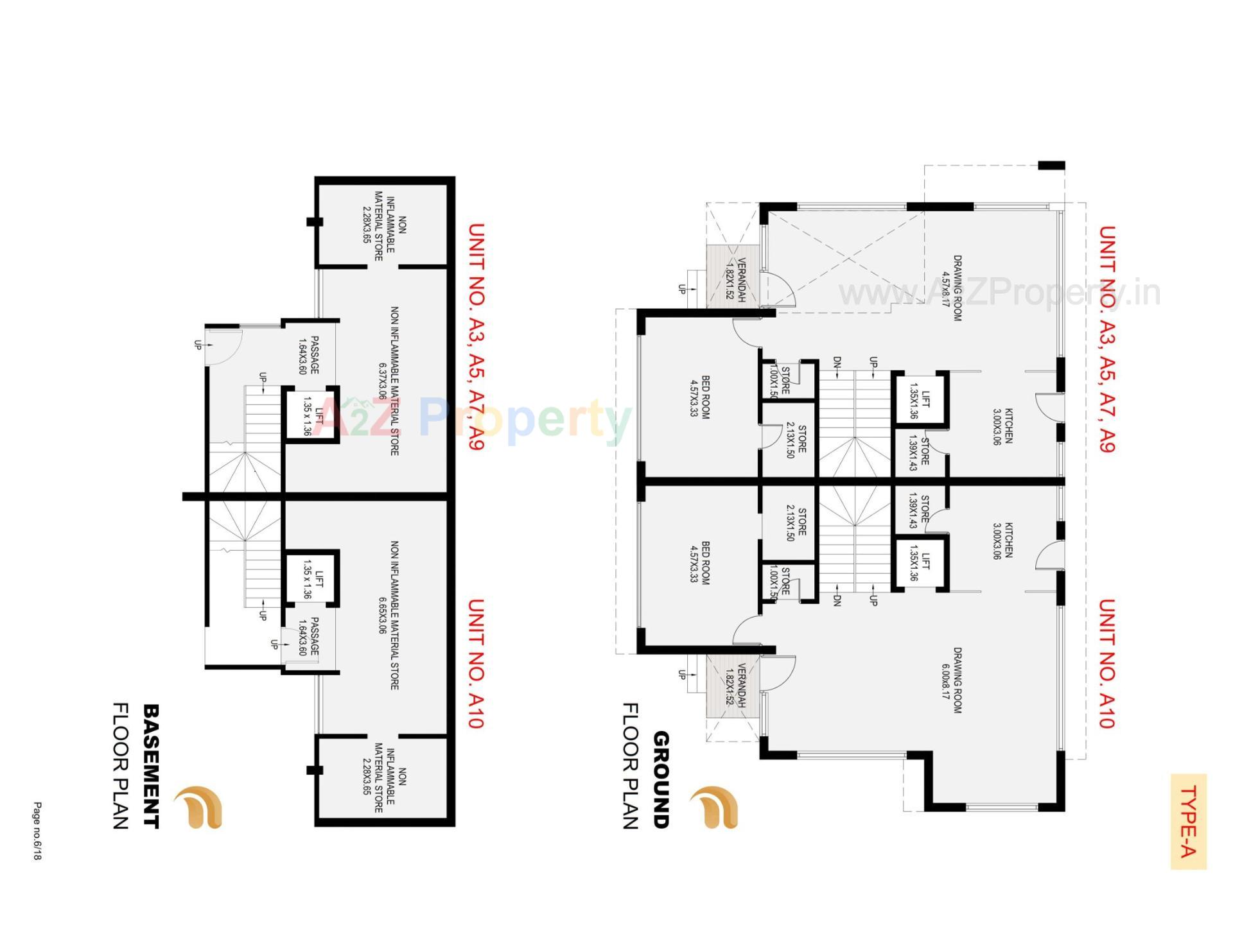 Layout of real estate project Forever Young Bungalows located at Ognaj, Ahmedabad, Gujarat