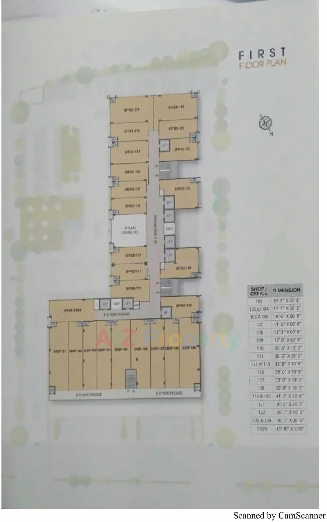 Layout of real estate project Fortune Business Hub located at Sola, Ahmedabad, Gujarat