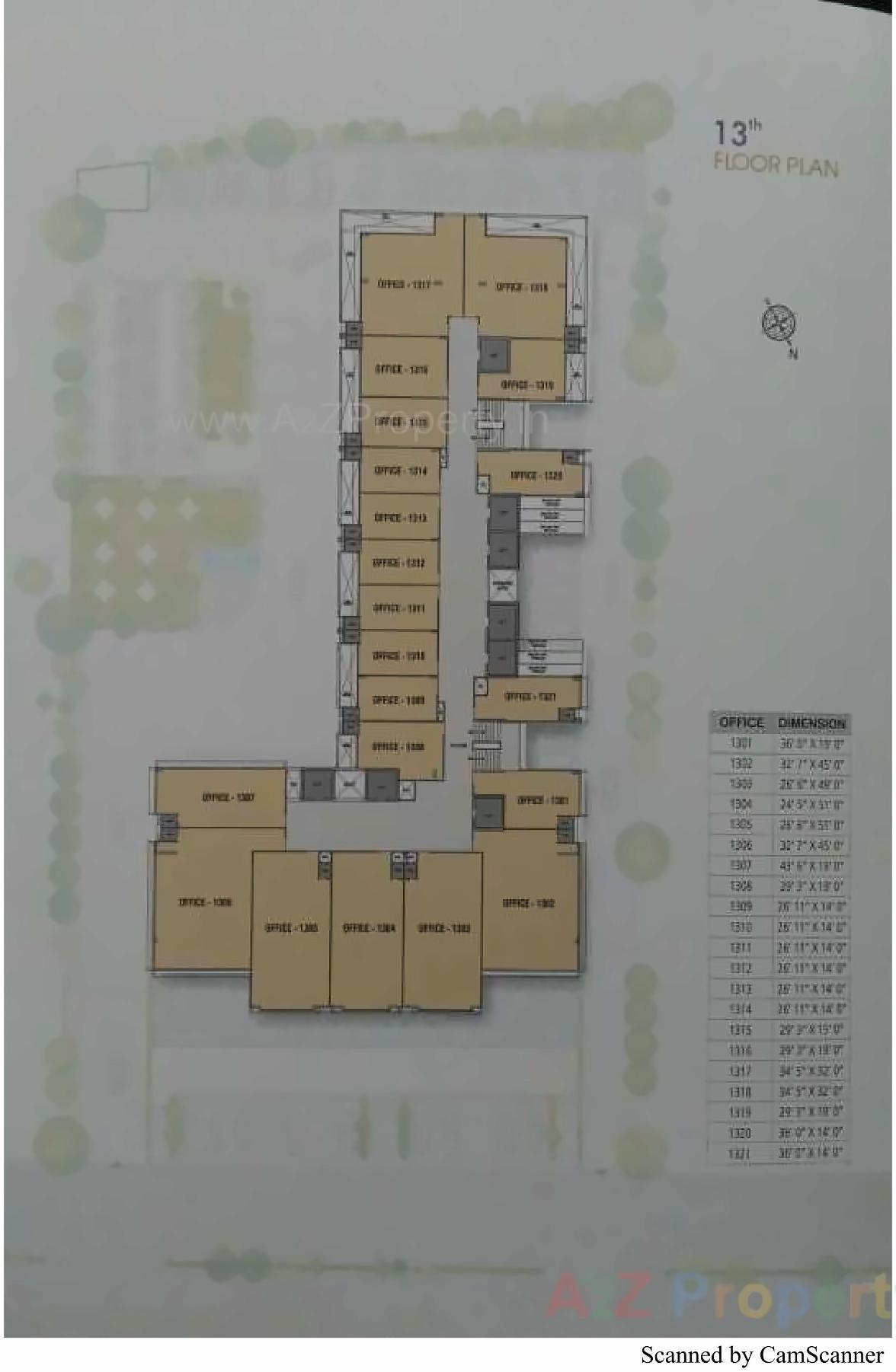Layout of real estate project Fortune Business Hub located at Sola, Ahmedabad, Gujarat