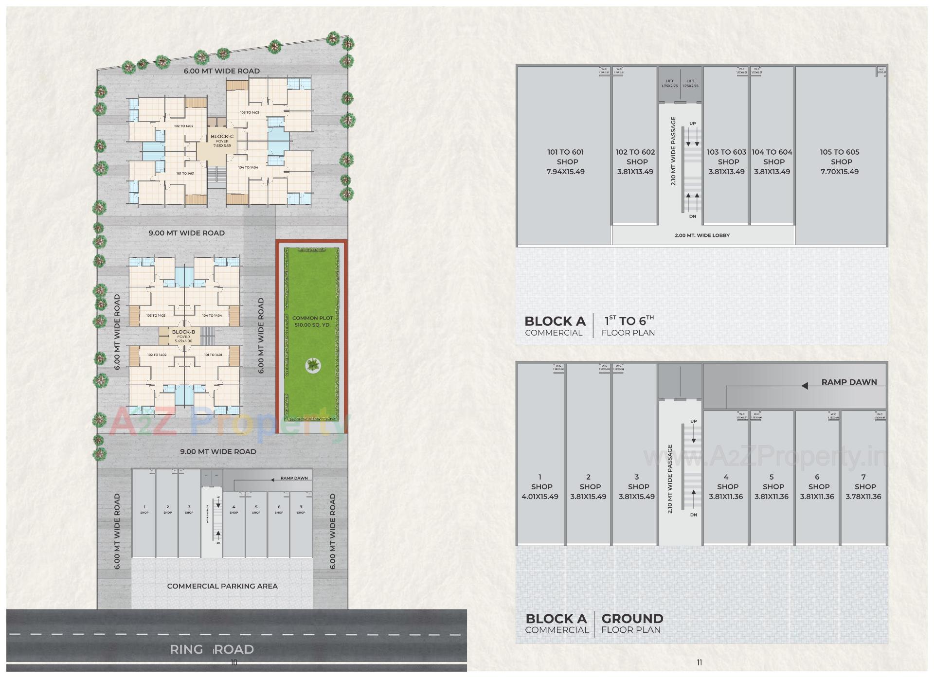 Layout of real estate project Fortune Empire located at Bilasiya, Ahmedabad, Gujarat
