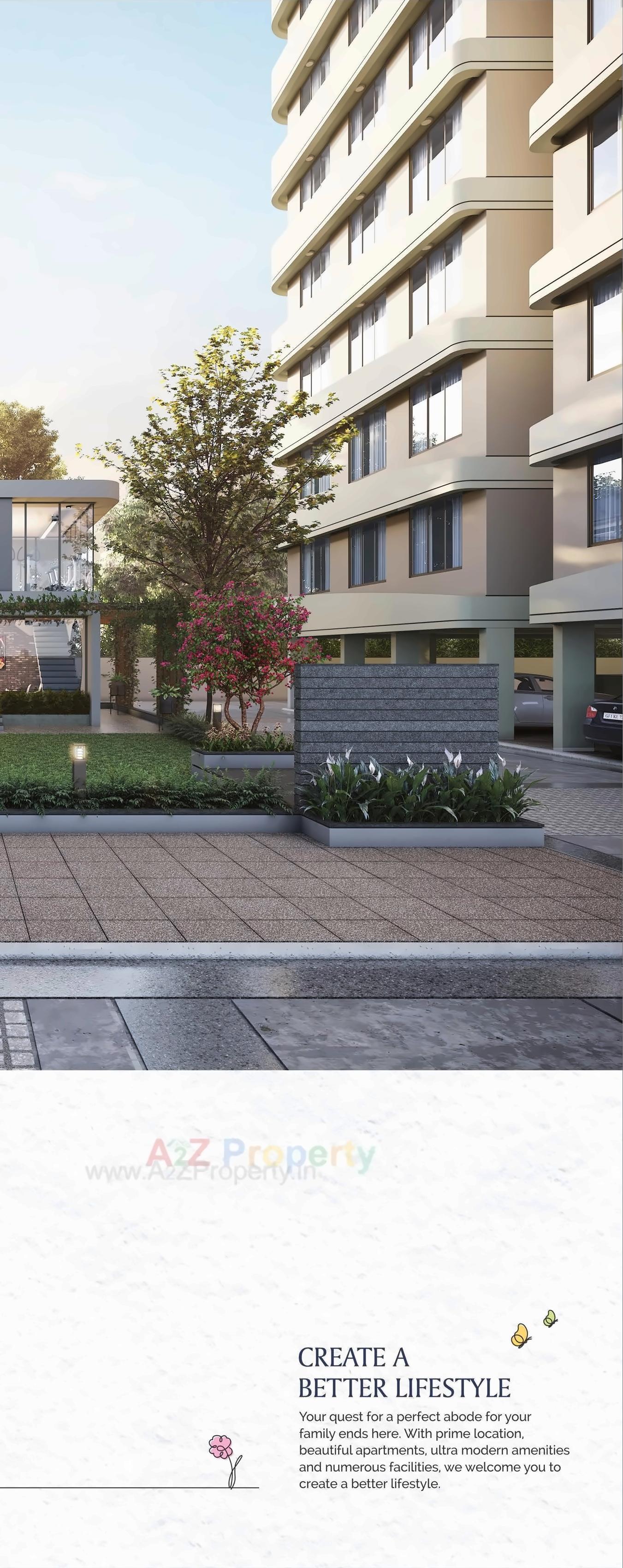 3D Elevation of real estate project Fortune Family located at Hanspura, Ahmedabad, Gujarat