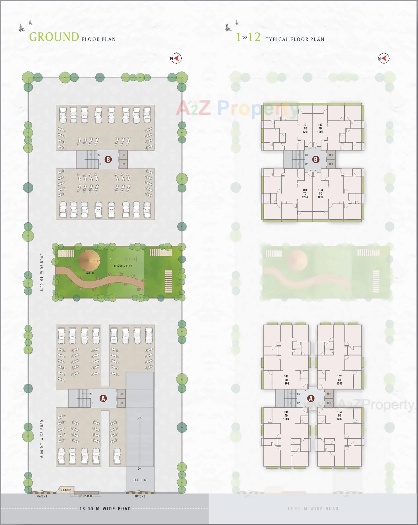 Layout of real estate project Fortune Family located at Hanspura, Ahmedabad, Gujarat