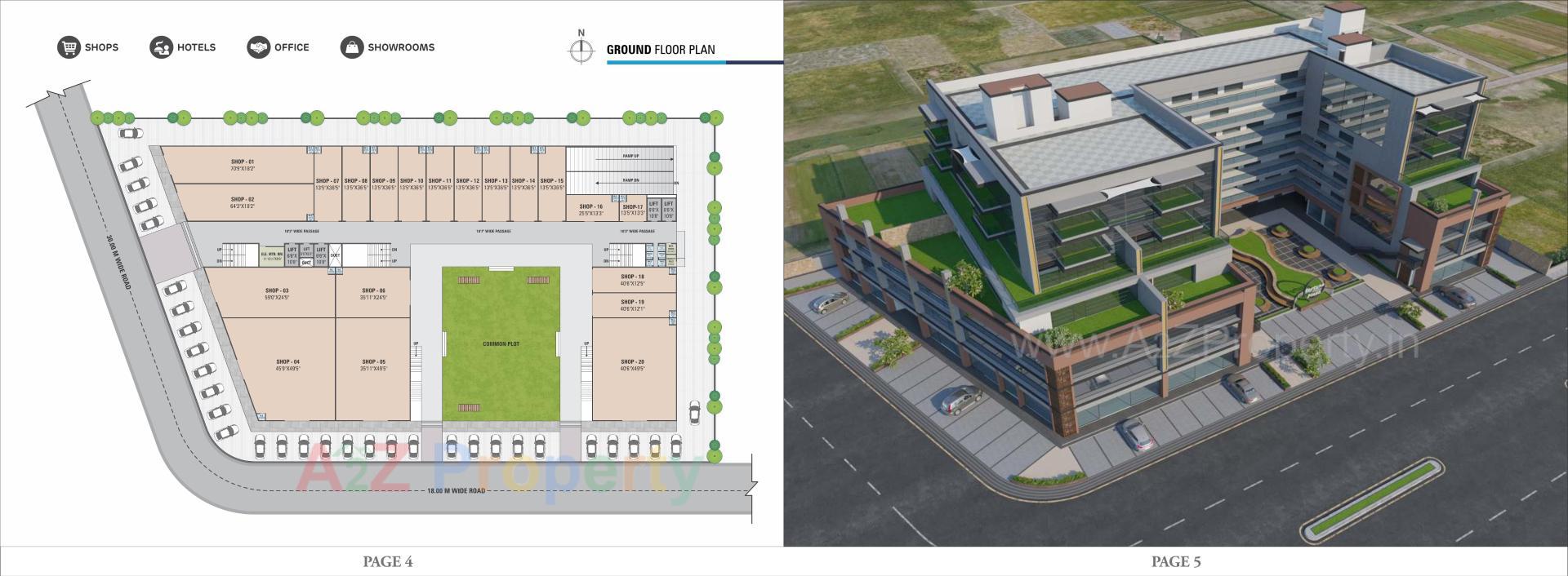 Layout of real estate project Fortune Plaza located at Ahmedabad, Ahmedabad, Gujarat