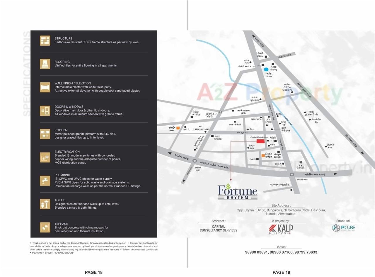  of real estate project Fortune Rhythm located at Hanspura, Ahmedabad, Gujarat