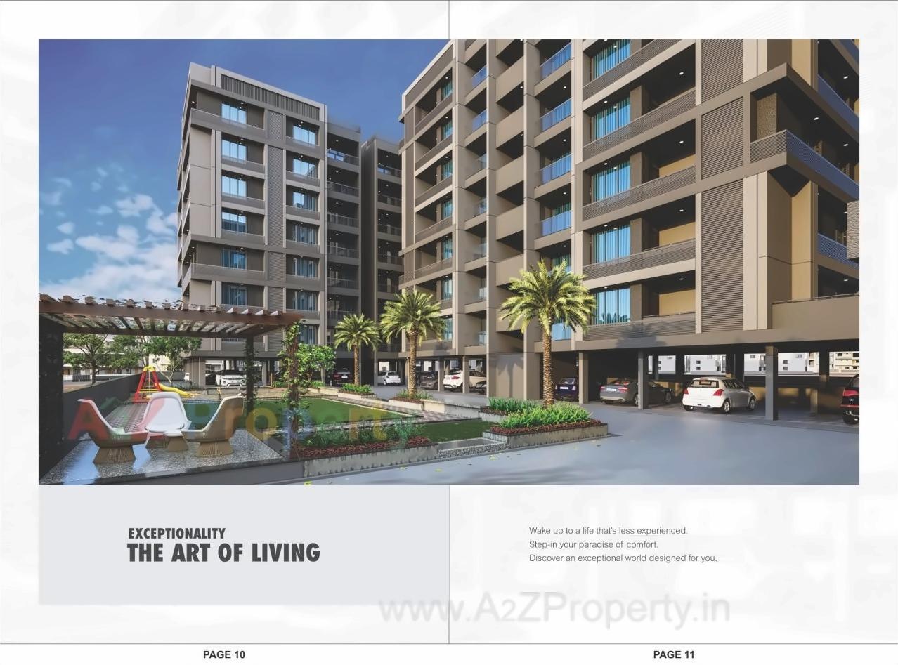 3D Elevation of real estate project Fortune Rhythm located at Hanspura, Ahmedabad, Gujarat