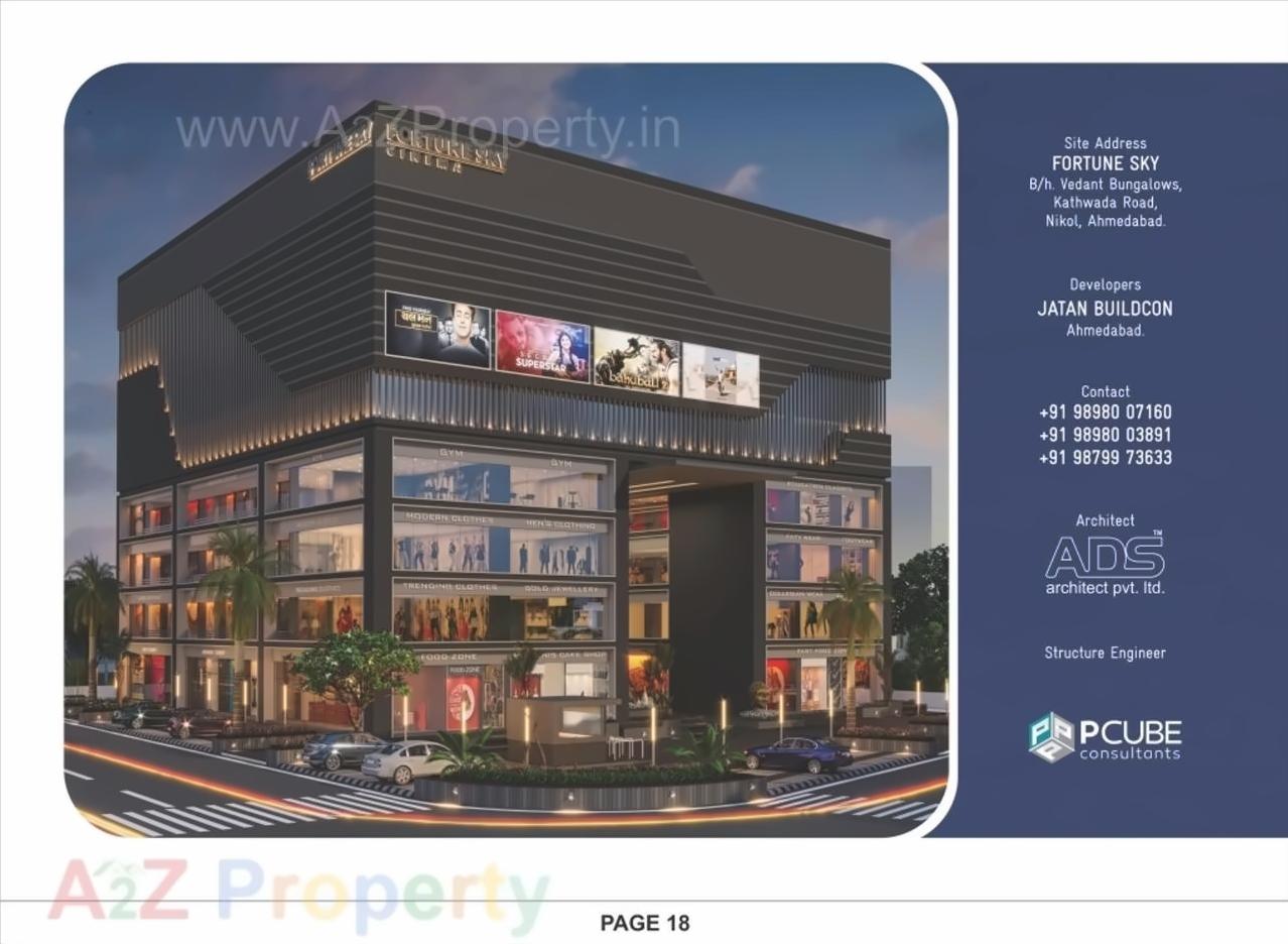 3D Elevation of real estate project Fortune Sky located at Nikol, Ahmedabad, Gujarat